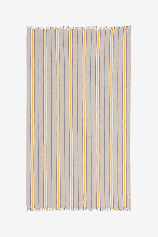 Striped Linen Keten Peştamal Sarı