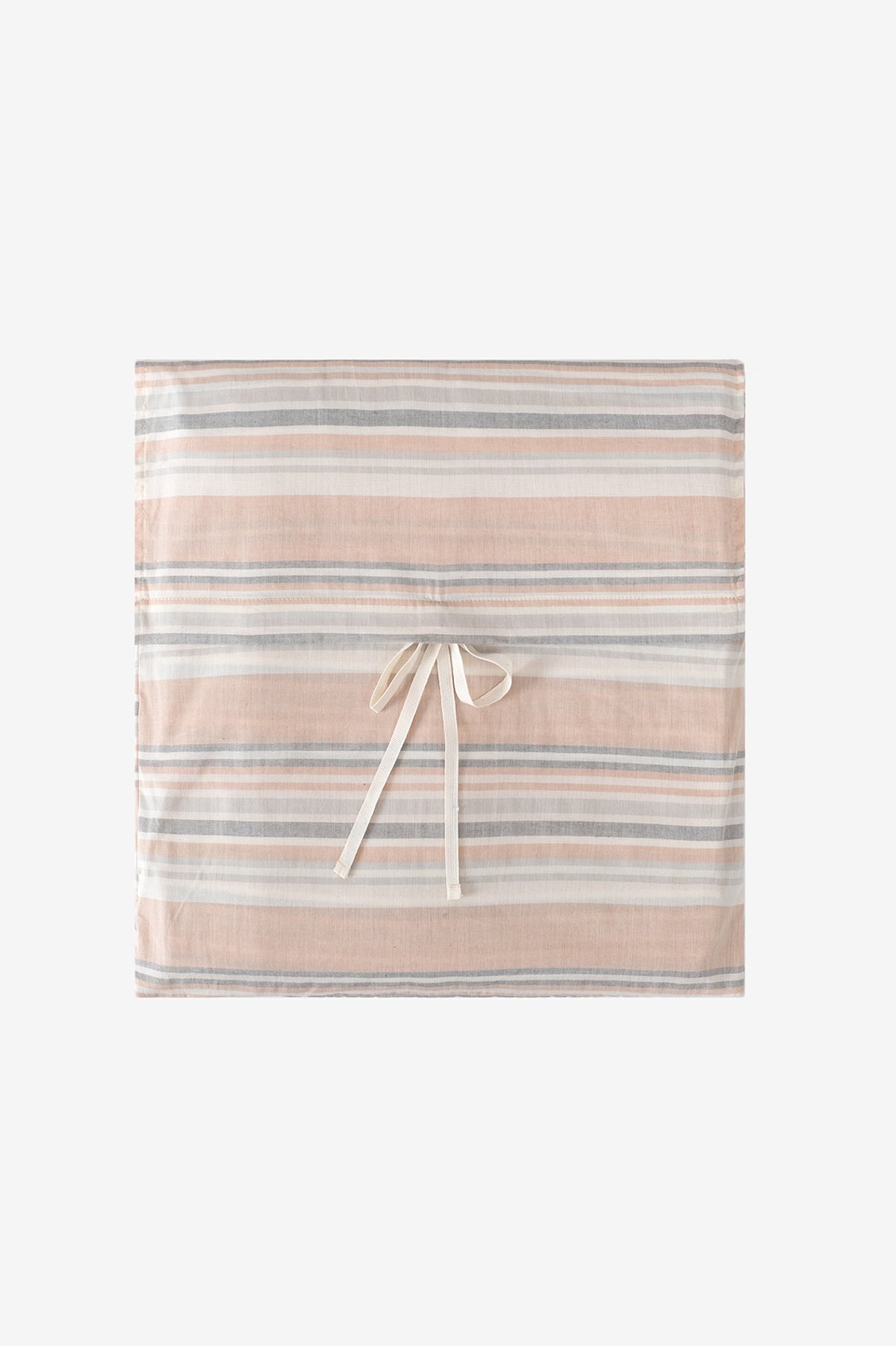 Çizgili Smooth Perkal Çift Kişilik Nevresim Seti Turuncu