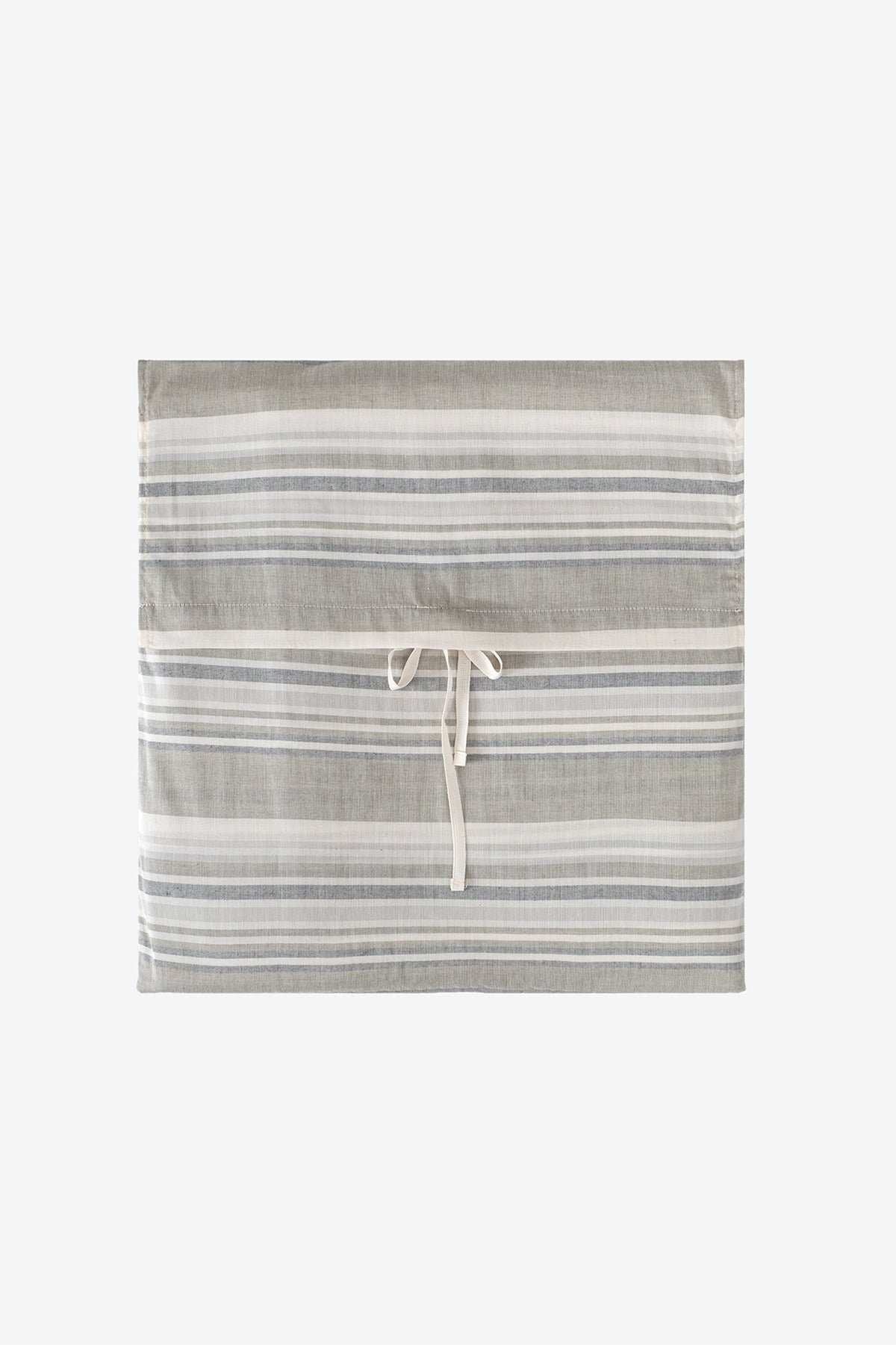 Çizgili Smooth Perkal Çift Kişilik Nevresim Seti Gri Haki