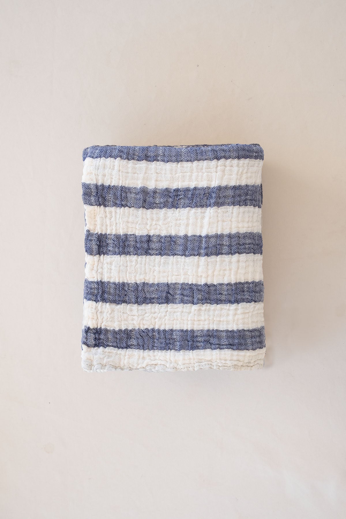 Stripy Muslin Navy Blue