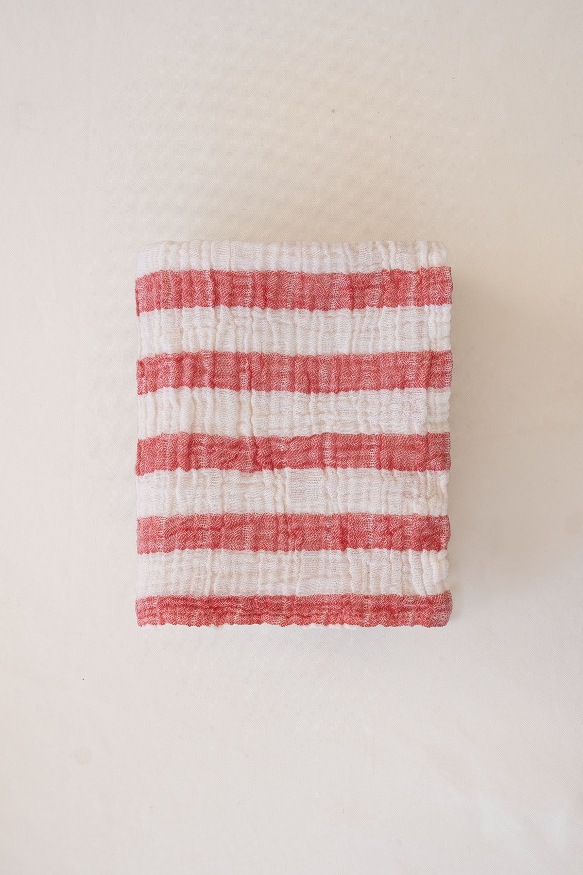 Stripy Muslin Red