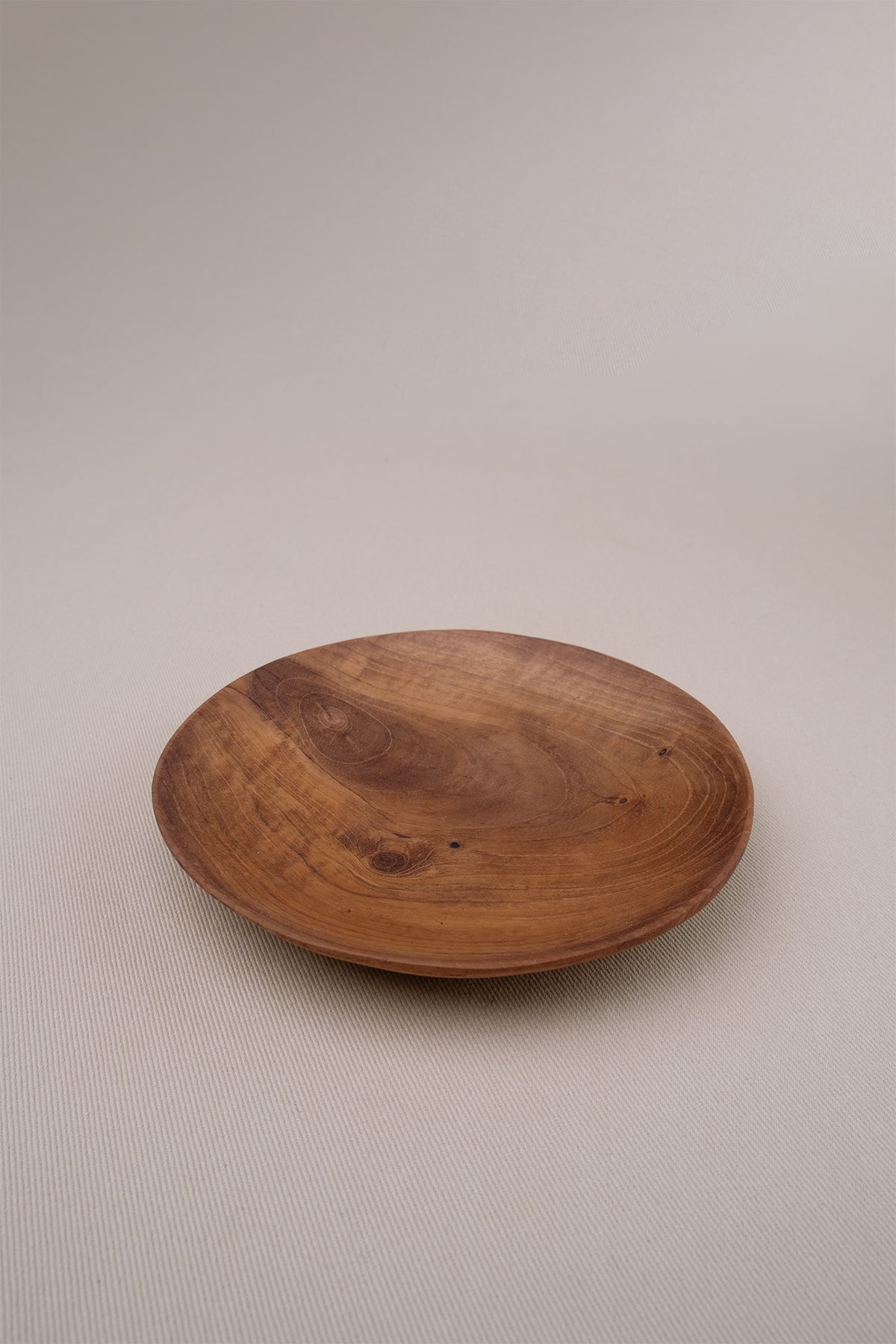 Teak Ahşap Yuvarlak Tabak 12x12 cm