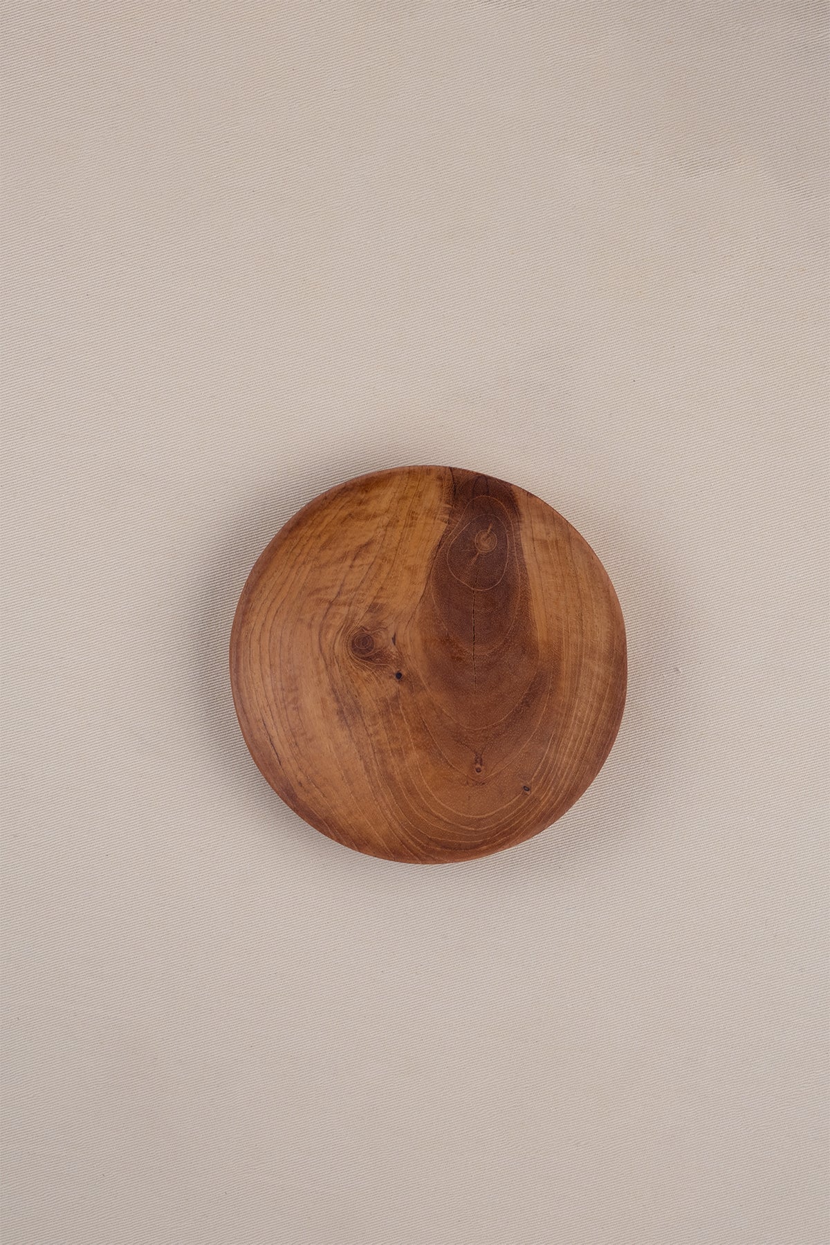 Teak Ahşap Yuvarlak Tabak 12x12 cm