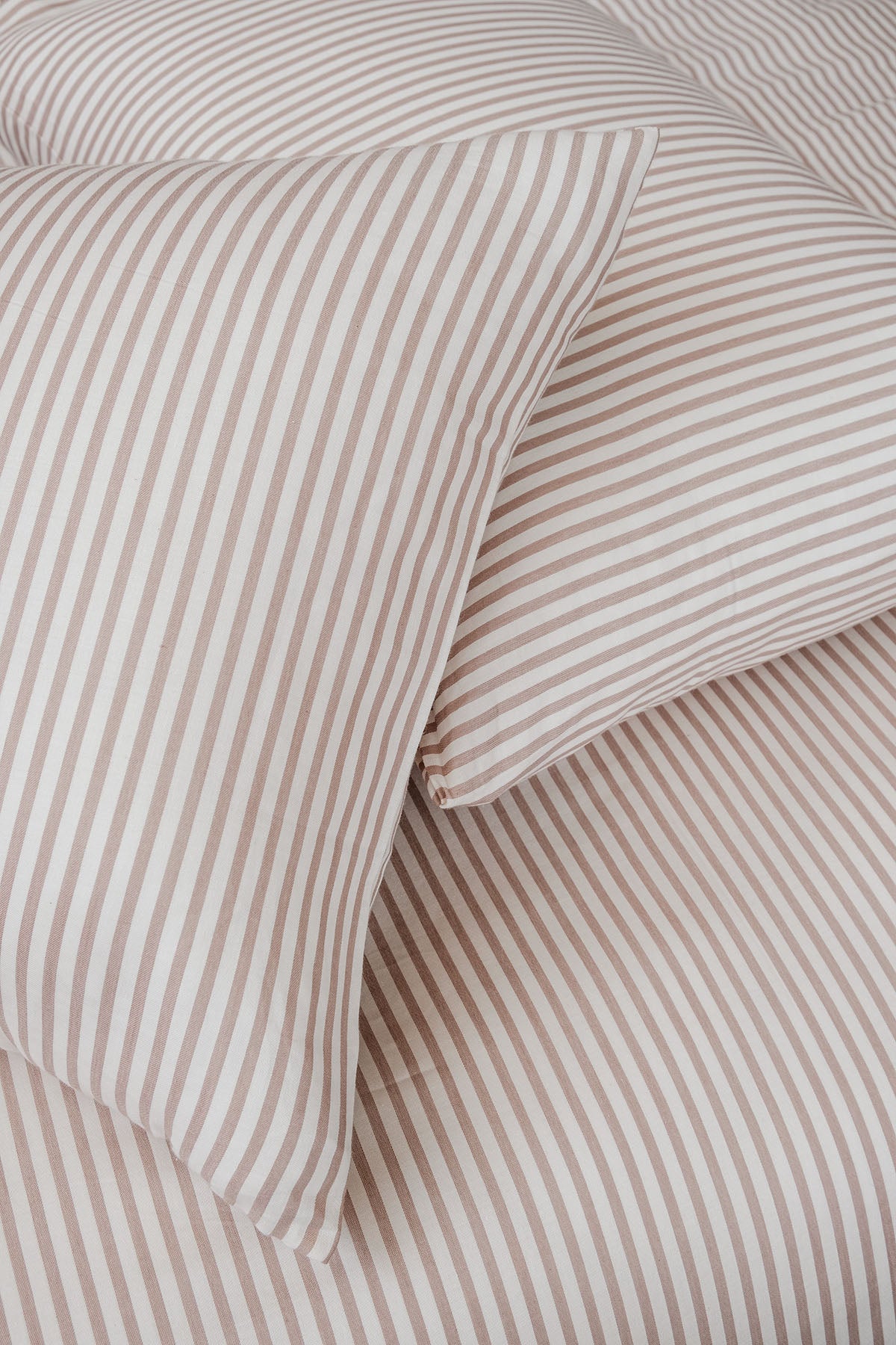 Thin Line Satin Duvet Cover Ginger Snap