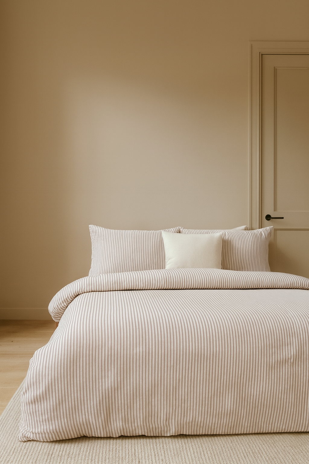 Thin Line Satin Duvet Cover Ginger Snap
