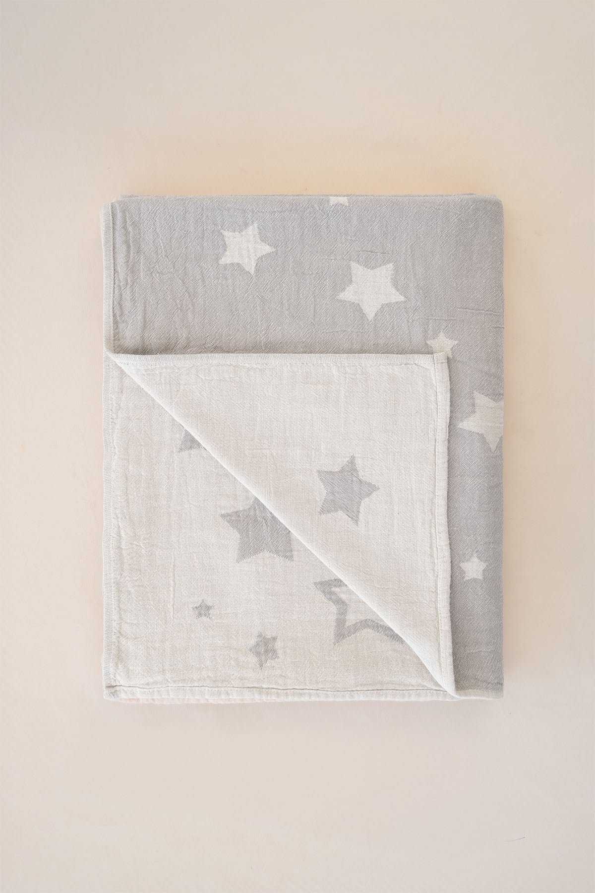 Twinkle Star Yıldız Jakarlı Çocuk ve Bebek Battaniyesi 130x170 cm Gri
