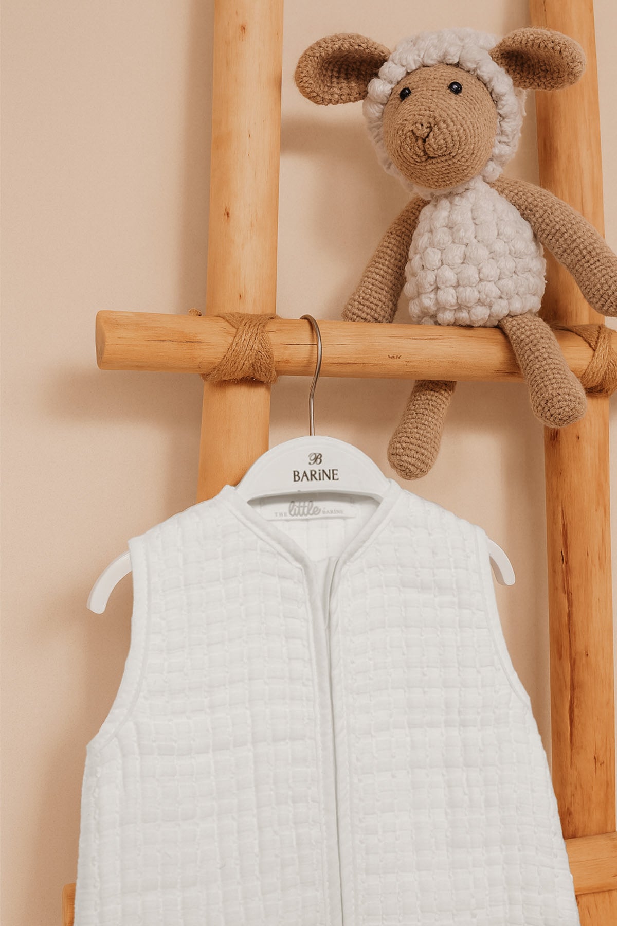 Dolgulu Bebek Uyku Tulumu Beyaz