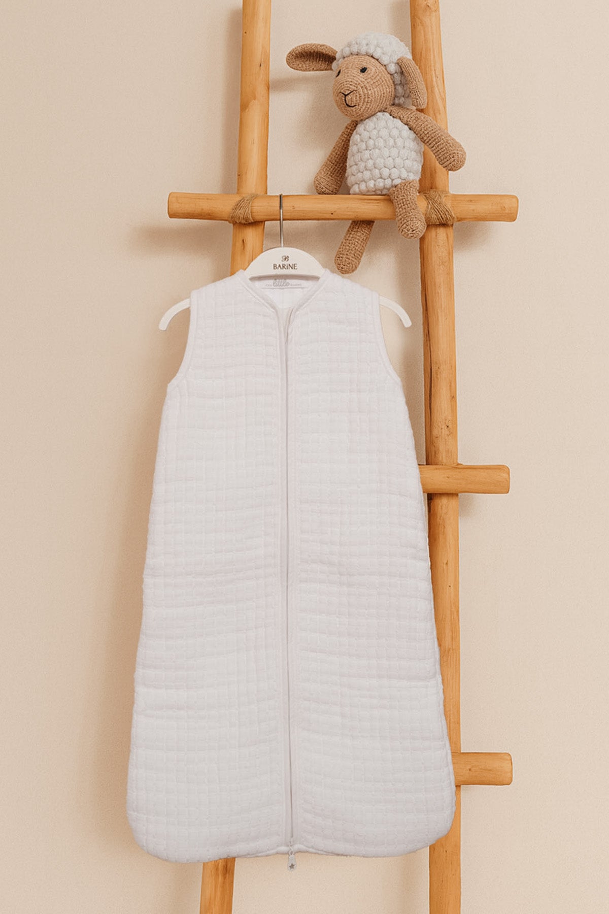 Dolgulu Bebek Uyku Tulumu Beyaz