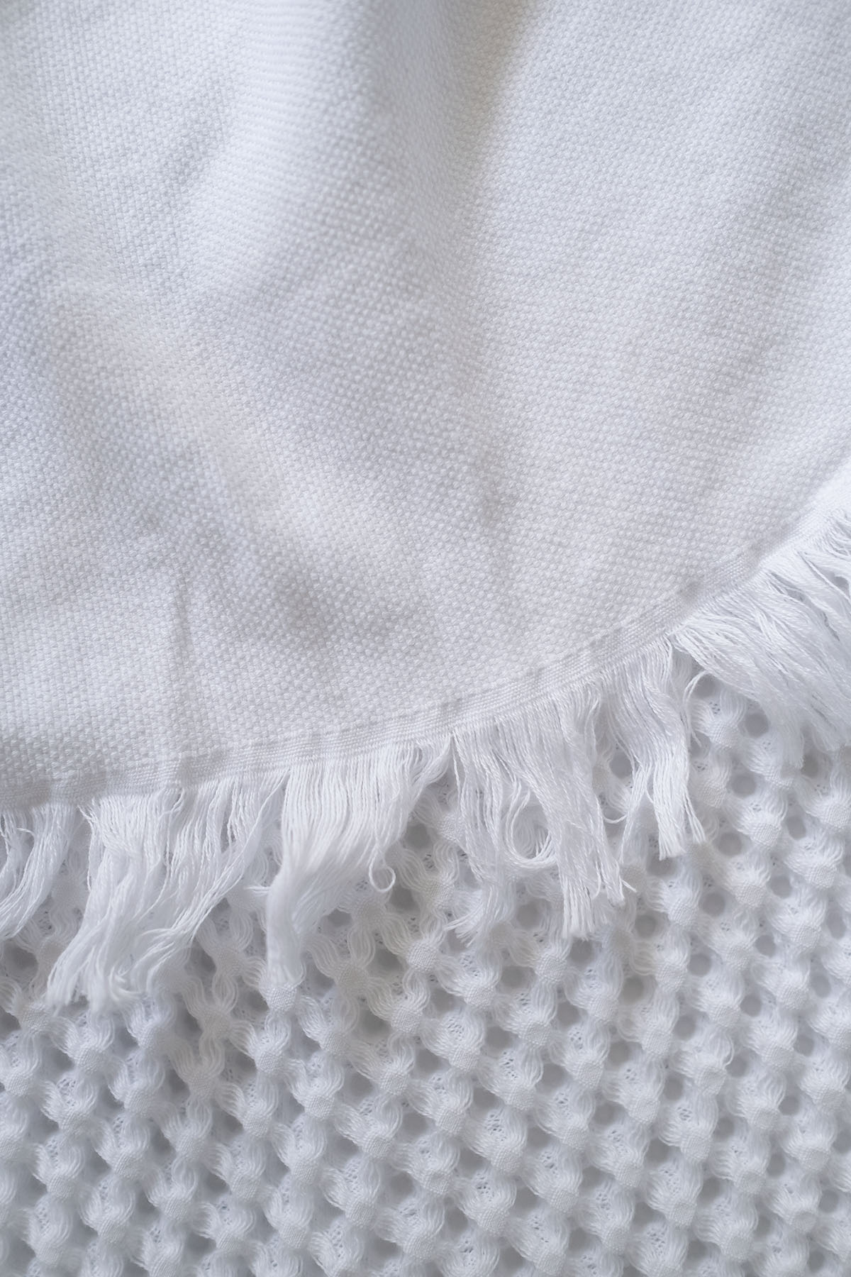 Waffle Bedspread White