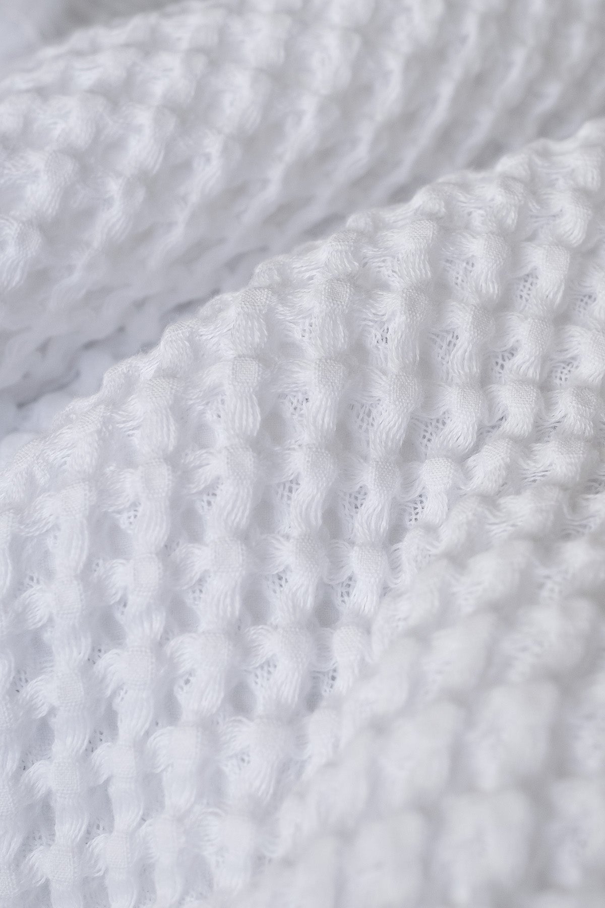 Waffle Bedspread White