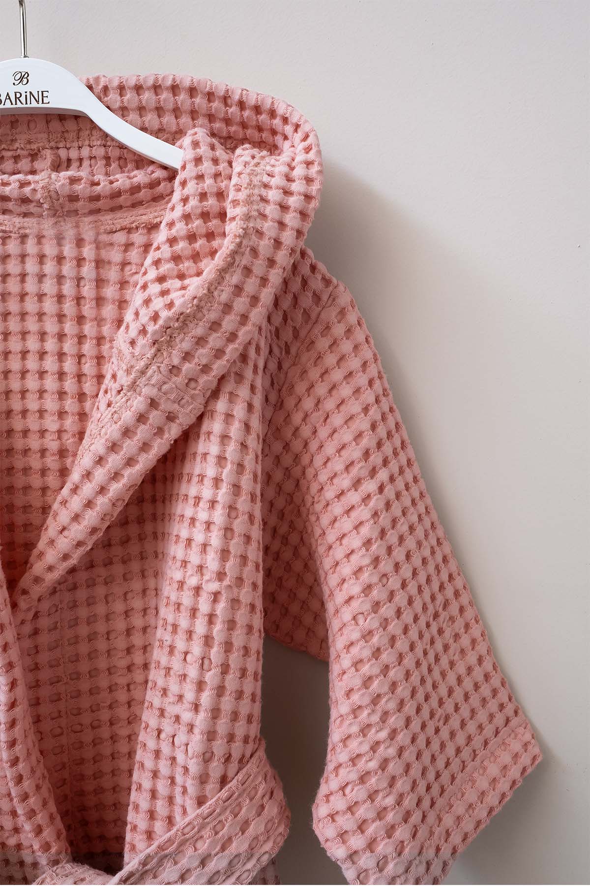 Waffle Kids Bathrobe Blush