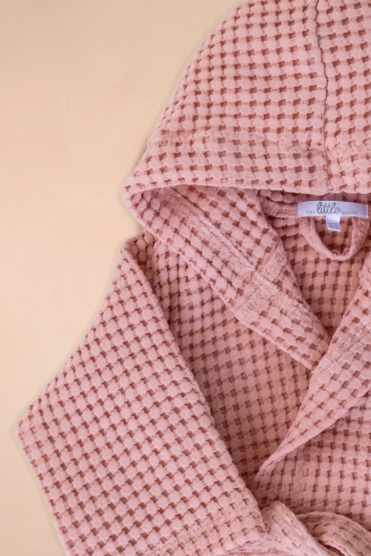 Waffle Kids Bathrobe Blush