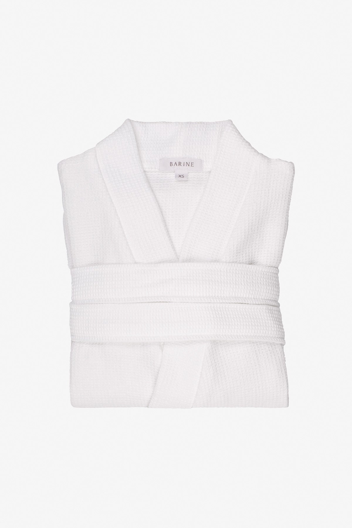 Waffle Gofre Dokulu Pike Bornoz Beyaz