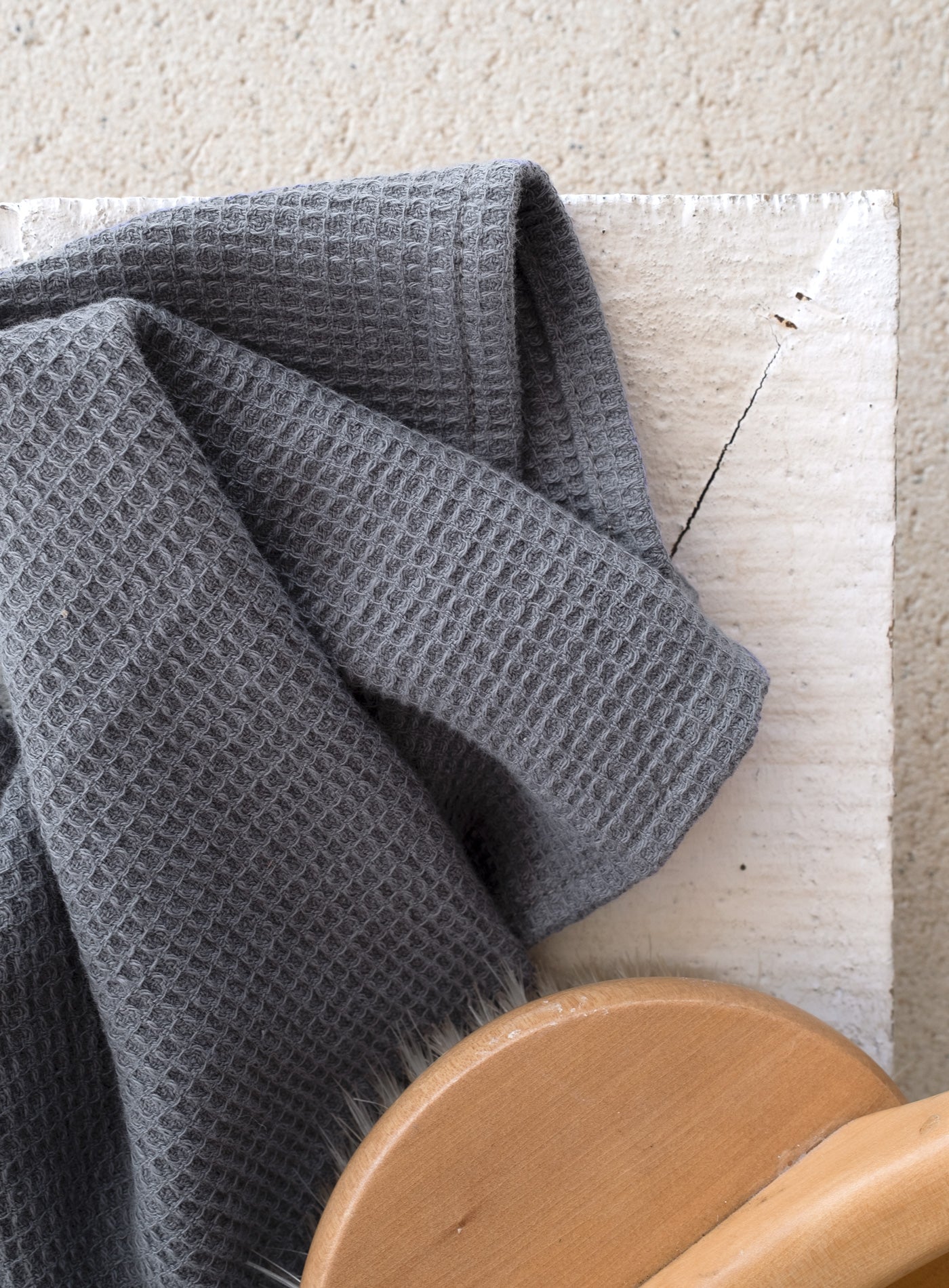 Waffle 4-Piece Kitchen Towel Dark Grey