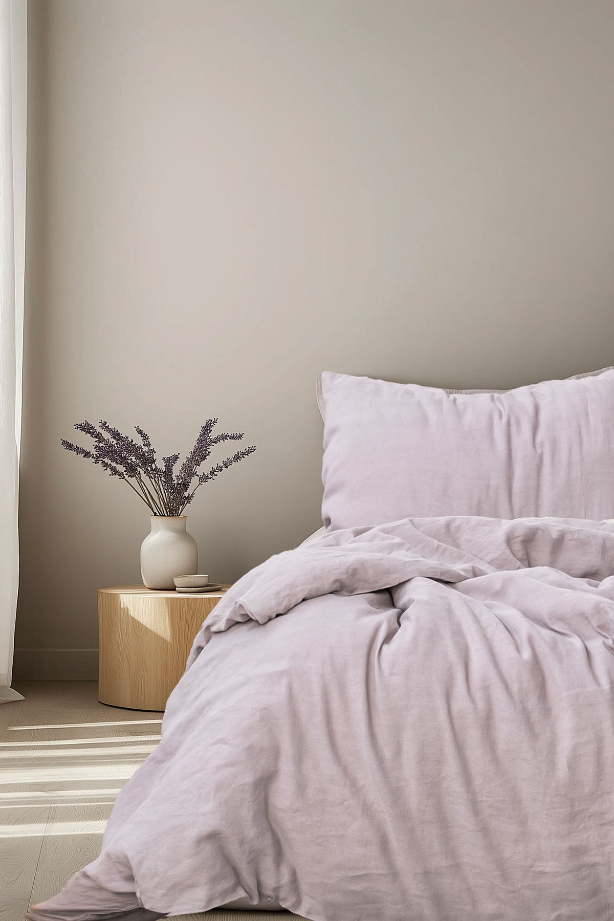 Serenity Linen Duvet Cover Orchid