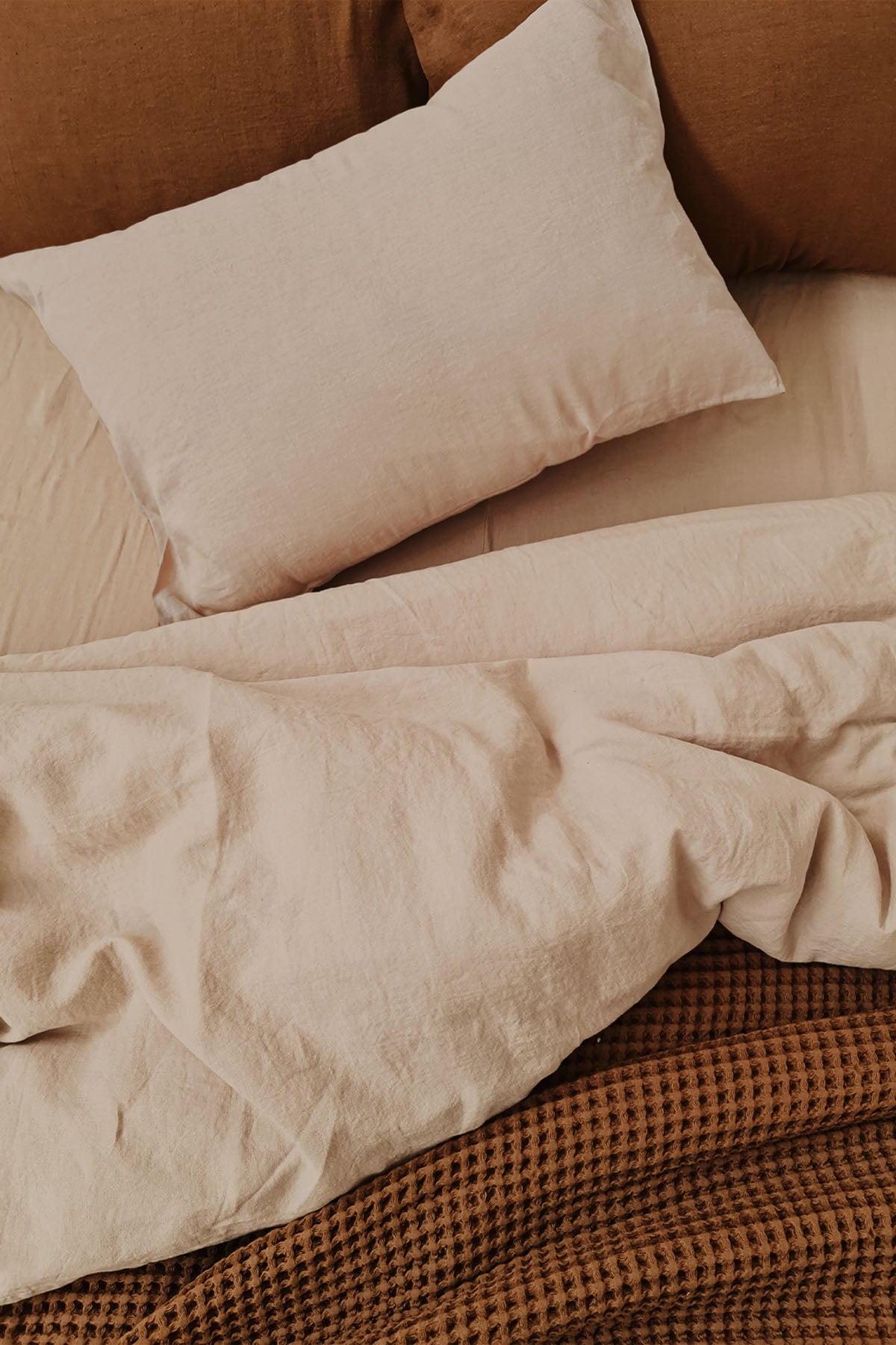 Serenity Linen Duvet Cover Nougat