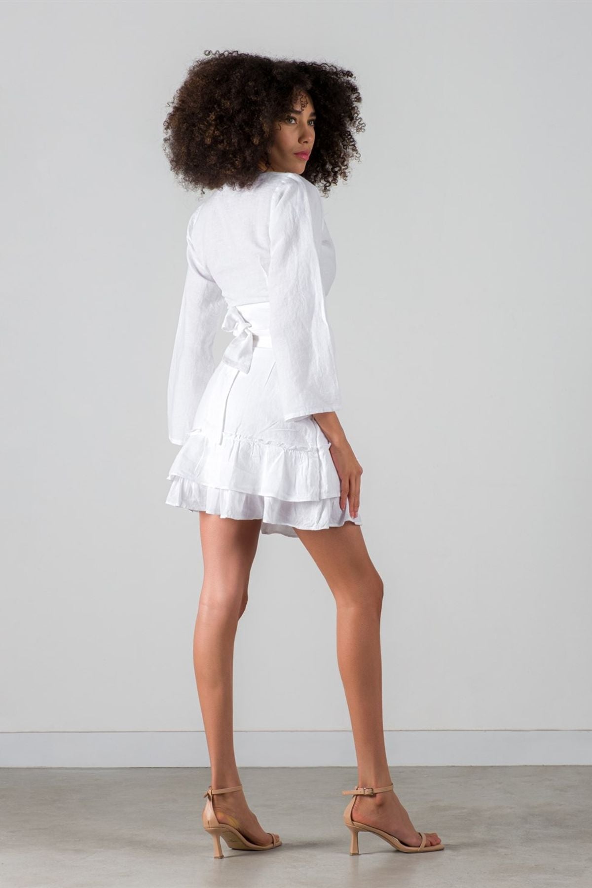 Waves Keten Etek Beyaz