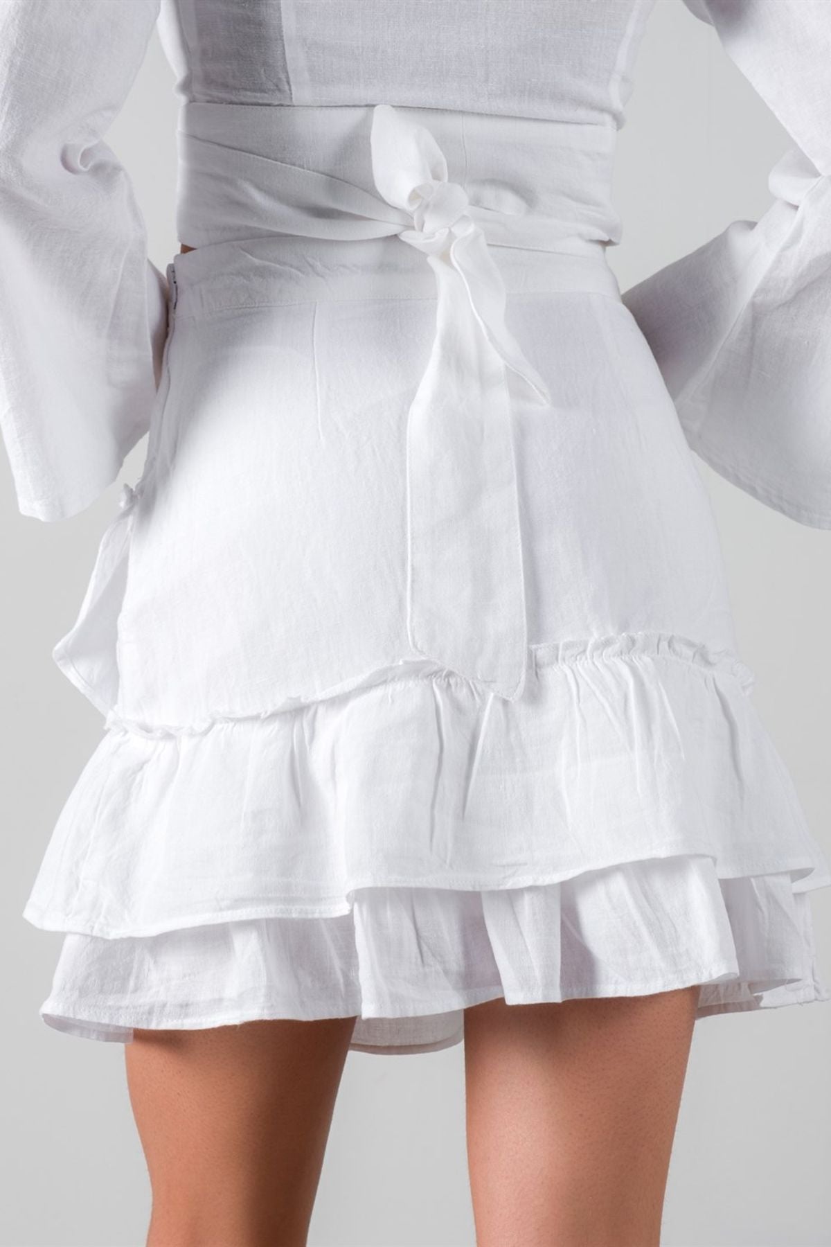 Waves Keten Etek Beyaz