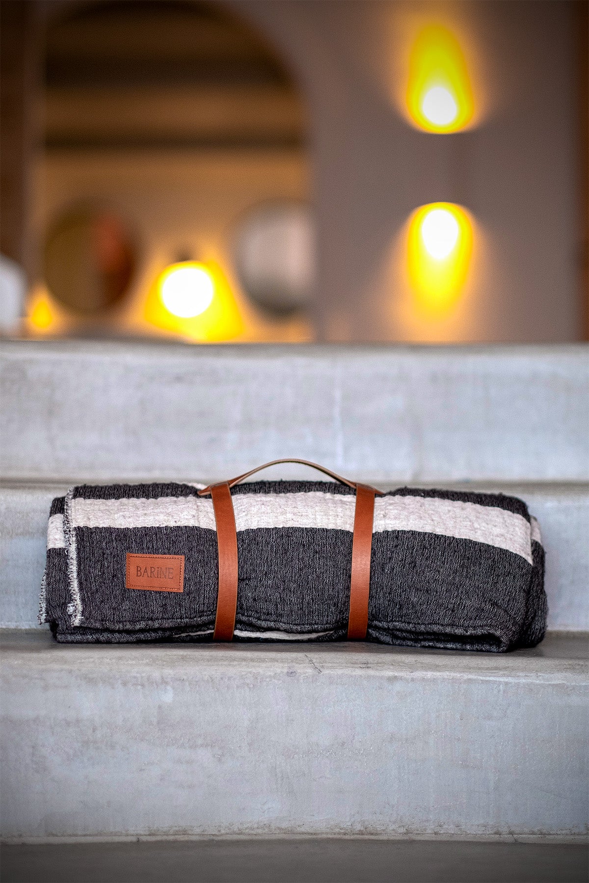 Yünlü Dokulu Kalın Battaniye, Koltuk Şalı Siyah