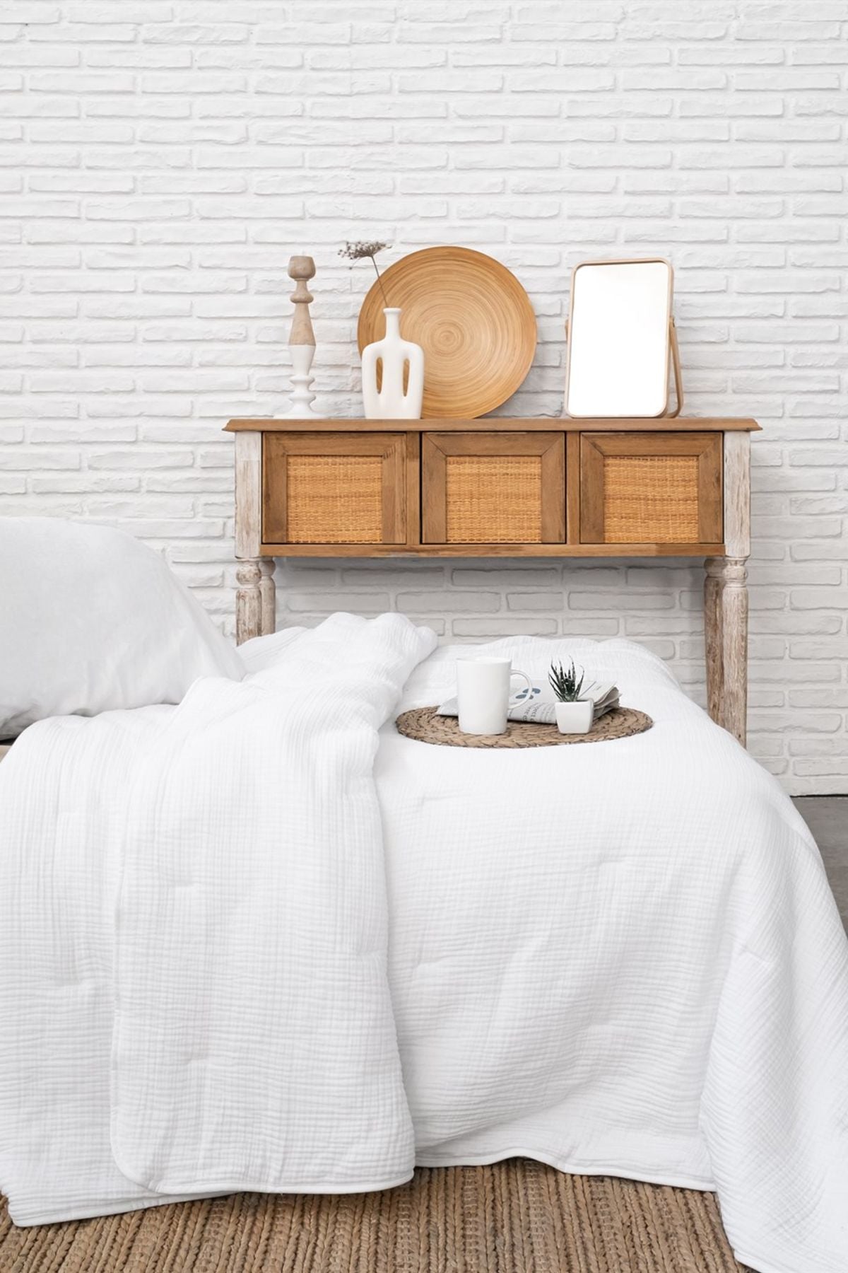 Koza Müslin Yorgan Beyaz