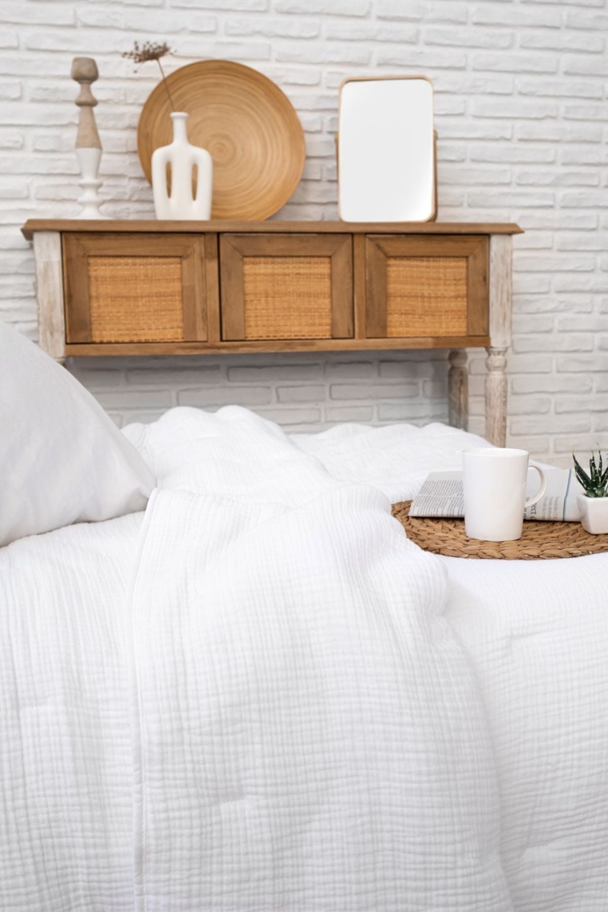 Koza Müslin Yorgan Beyaz