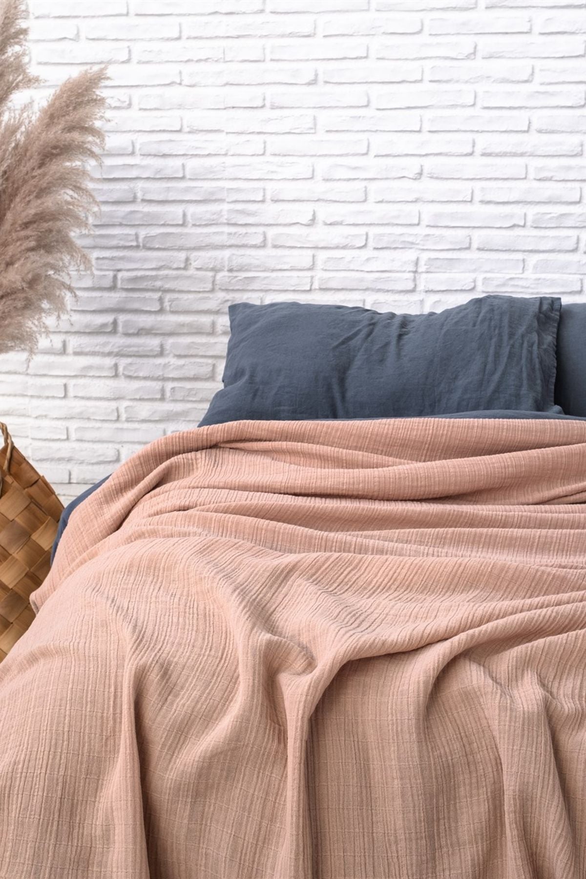 Müslin Yatak Örtüsü Rugby Tan