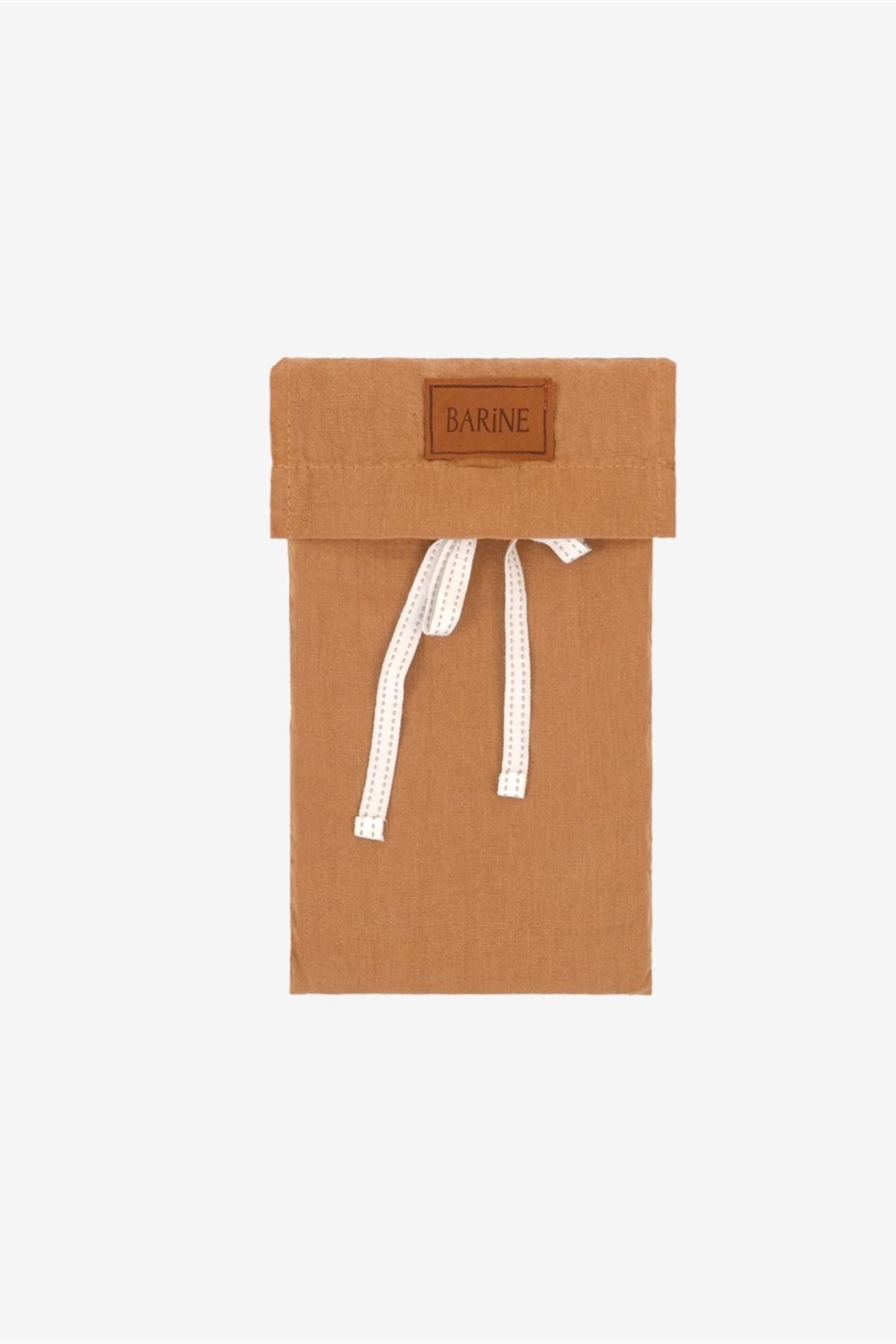 Washed Linen Keten Yastık Kılıfı 2 li Set İndian Tan
