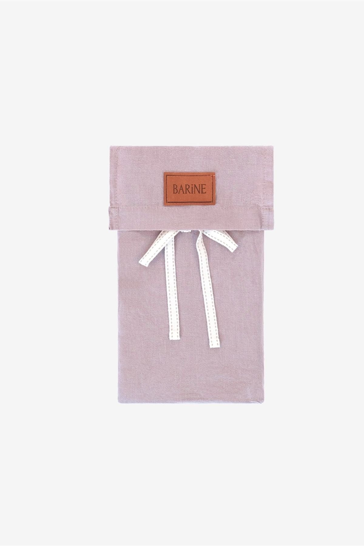 Washed Linen Keten Yastık Kılıfı 2 li Set Orchid