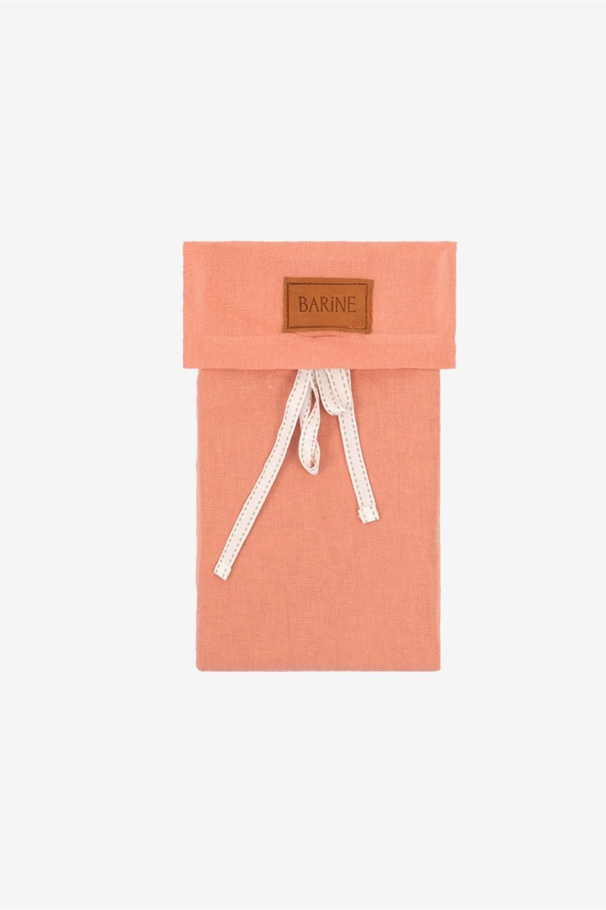 Washed Linen Keten Yastık Kılıfı 2 li Set Shrimp