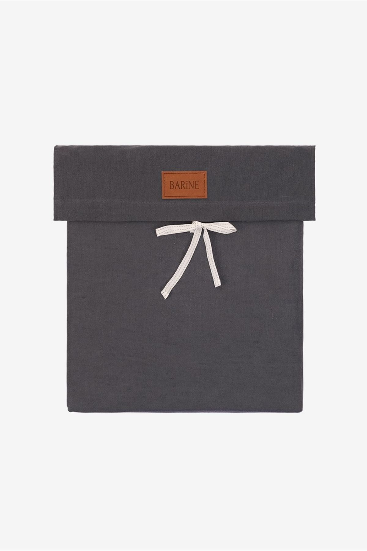 Washed Linen Keten Nevresim Antrasit