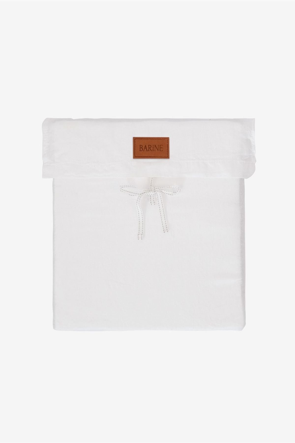 Washed Linen Keten Nevresim Beyaz