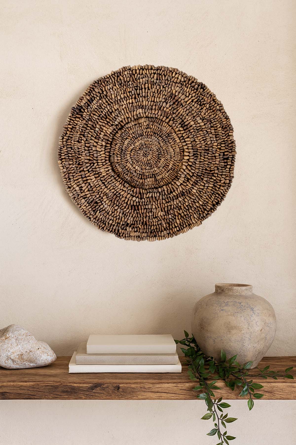 Su Sümbülü Lifinden Yuvarlak Duvar Dekoru 57 cm