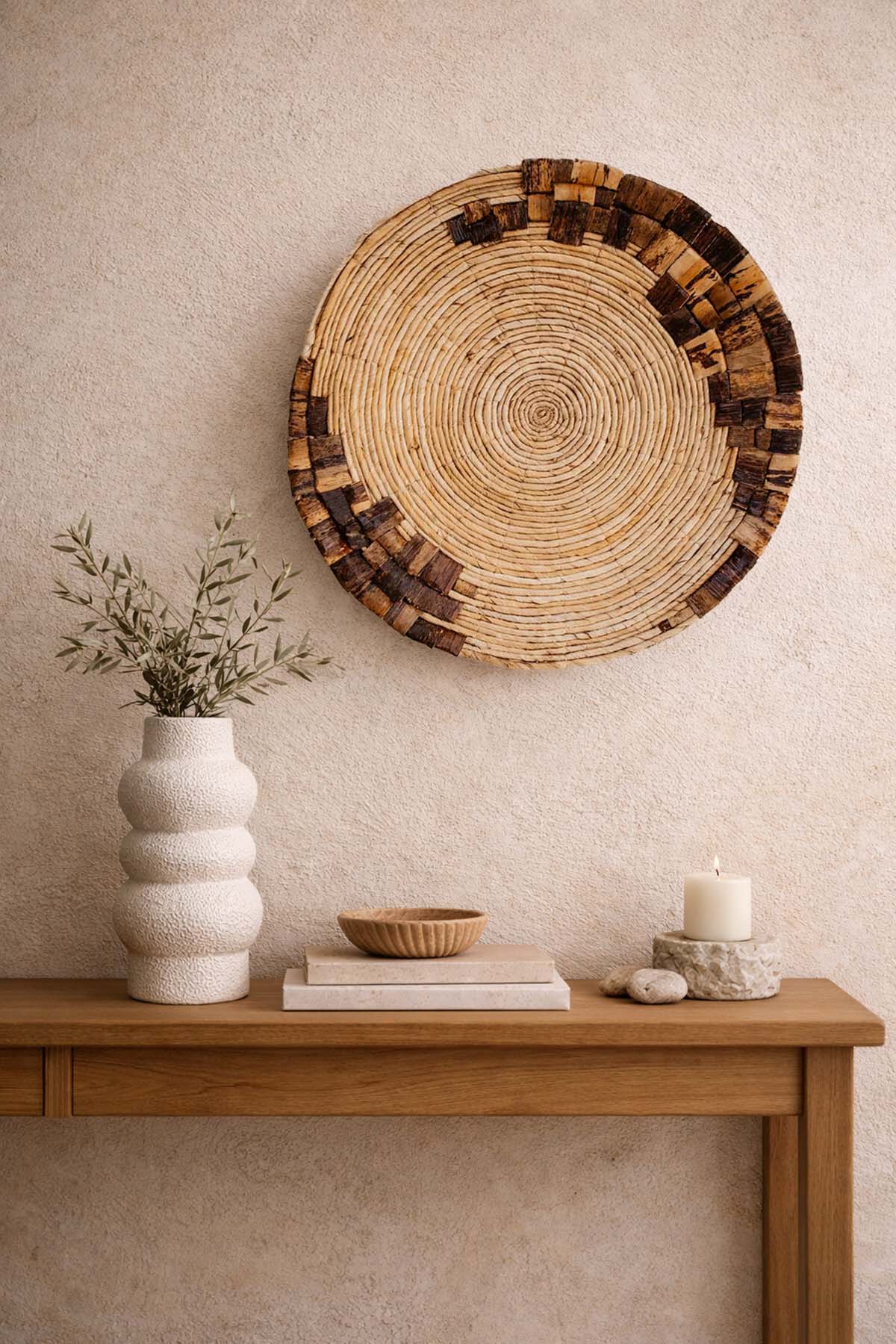 Muz Lifinden Yuvarlak Duvar Dekoru 51 cm