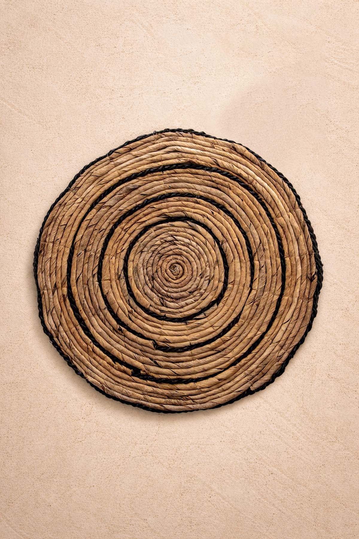 Siyah Detaylı Muz Lifinden Yuvarlak Amerikan Servisi