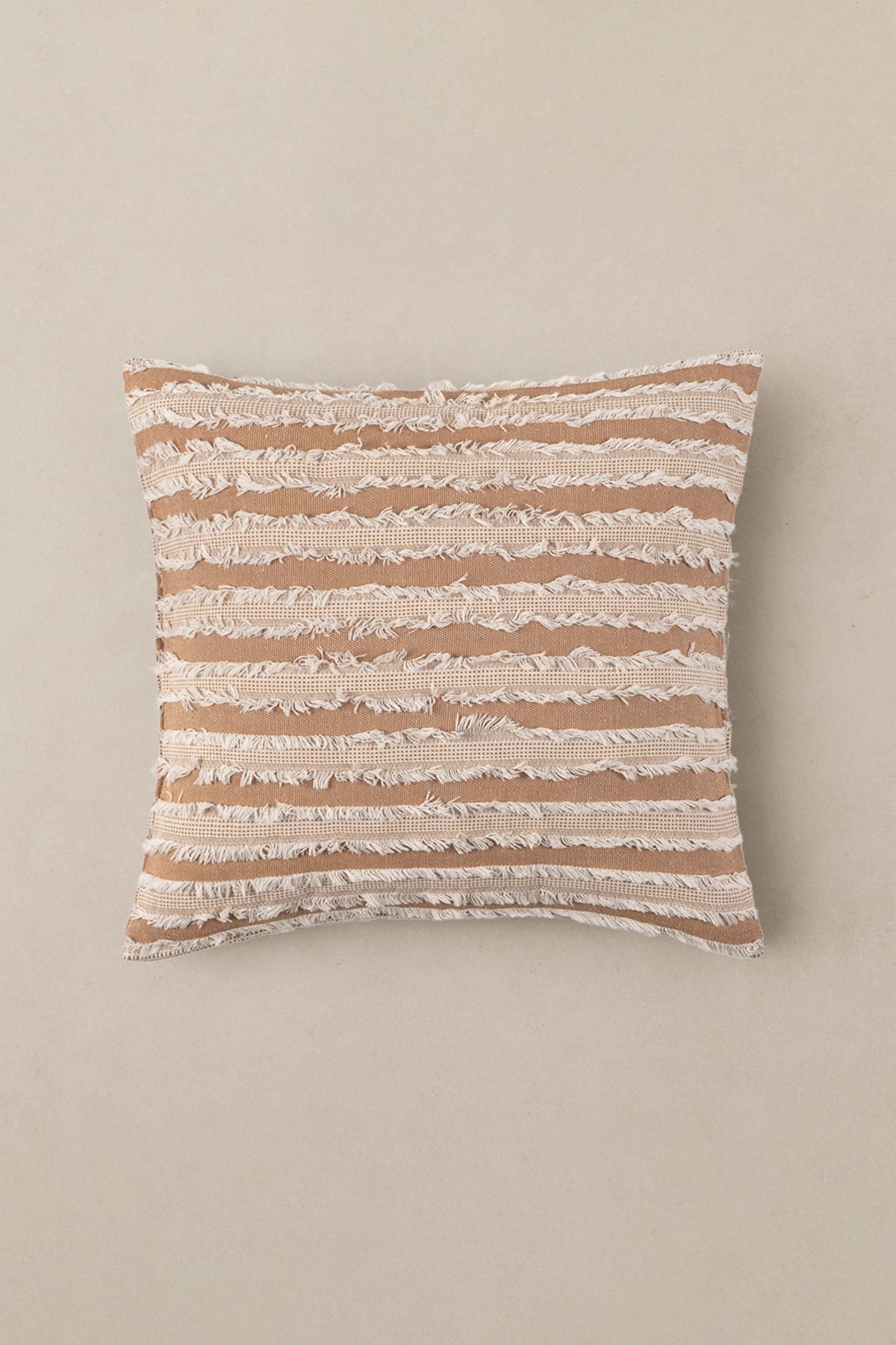 Ascella Throw Pillow Cover Camel