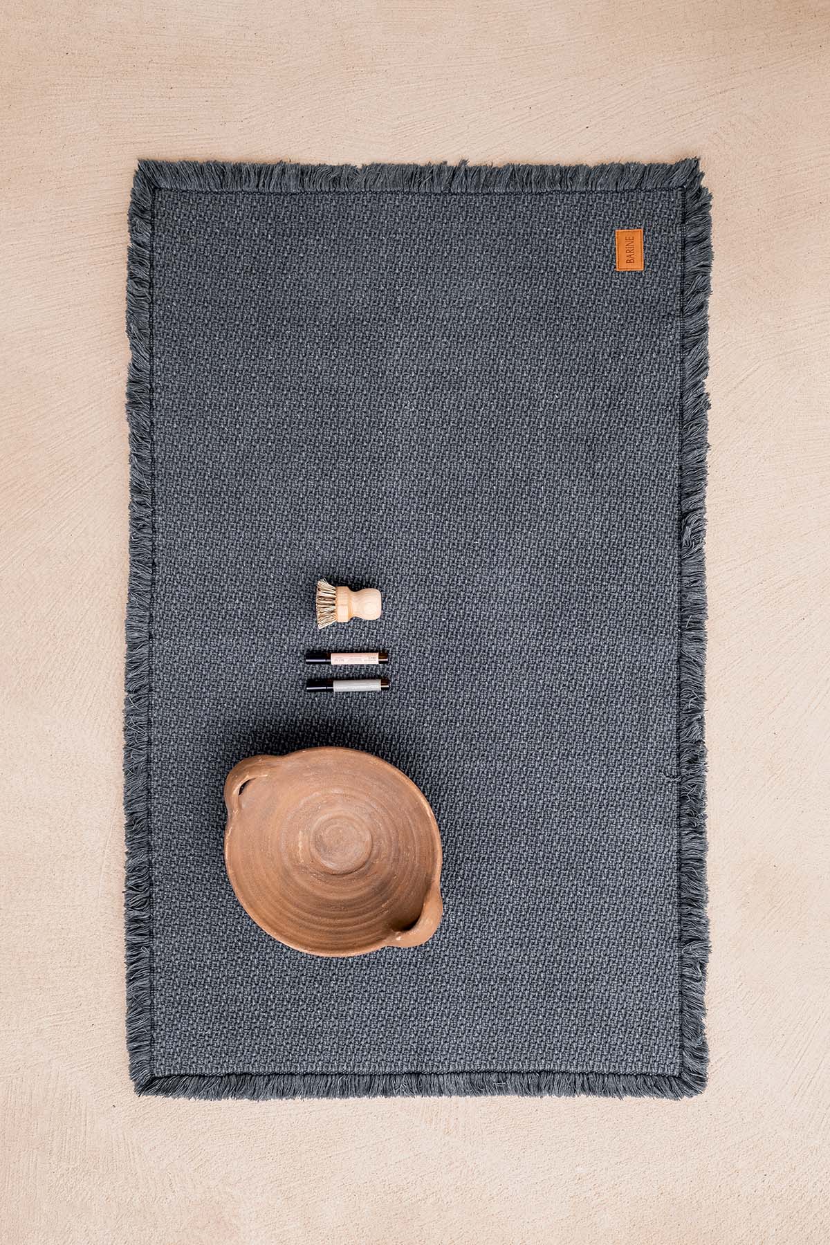 Basket Buyuk Banyo Paspası Koyu Gri