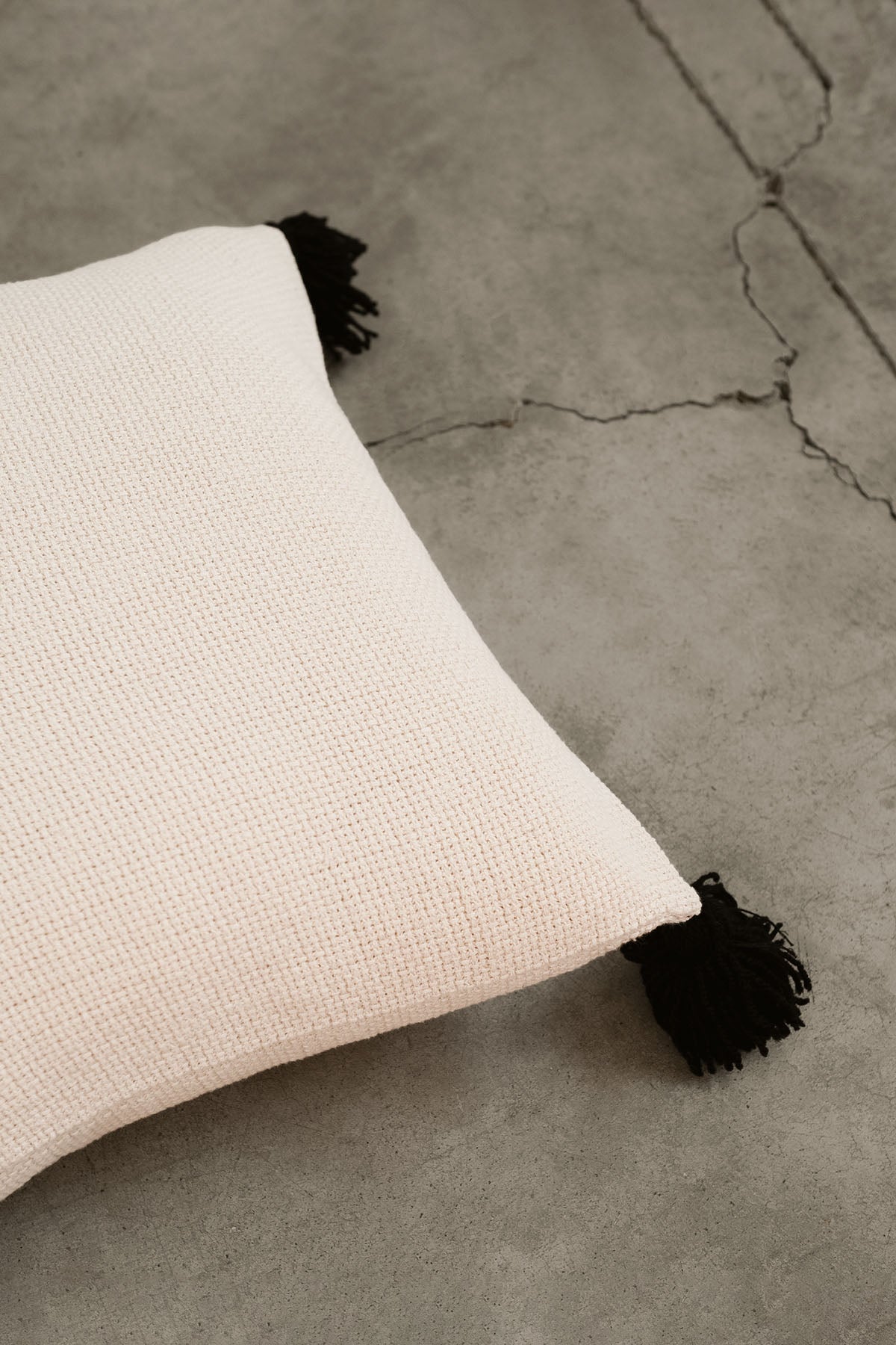 Basket Throw Pillow Cover Ecru