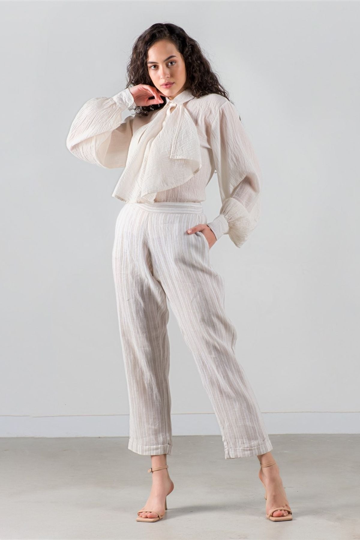 everyone belted easy pants Mサイズ everyone belted easy pants BEIGE M