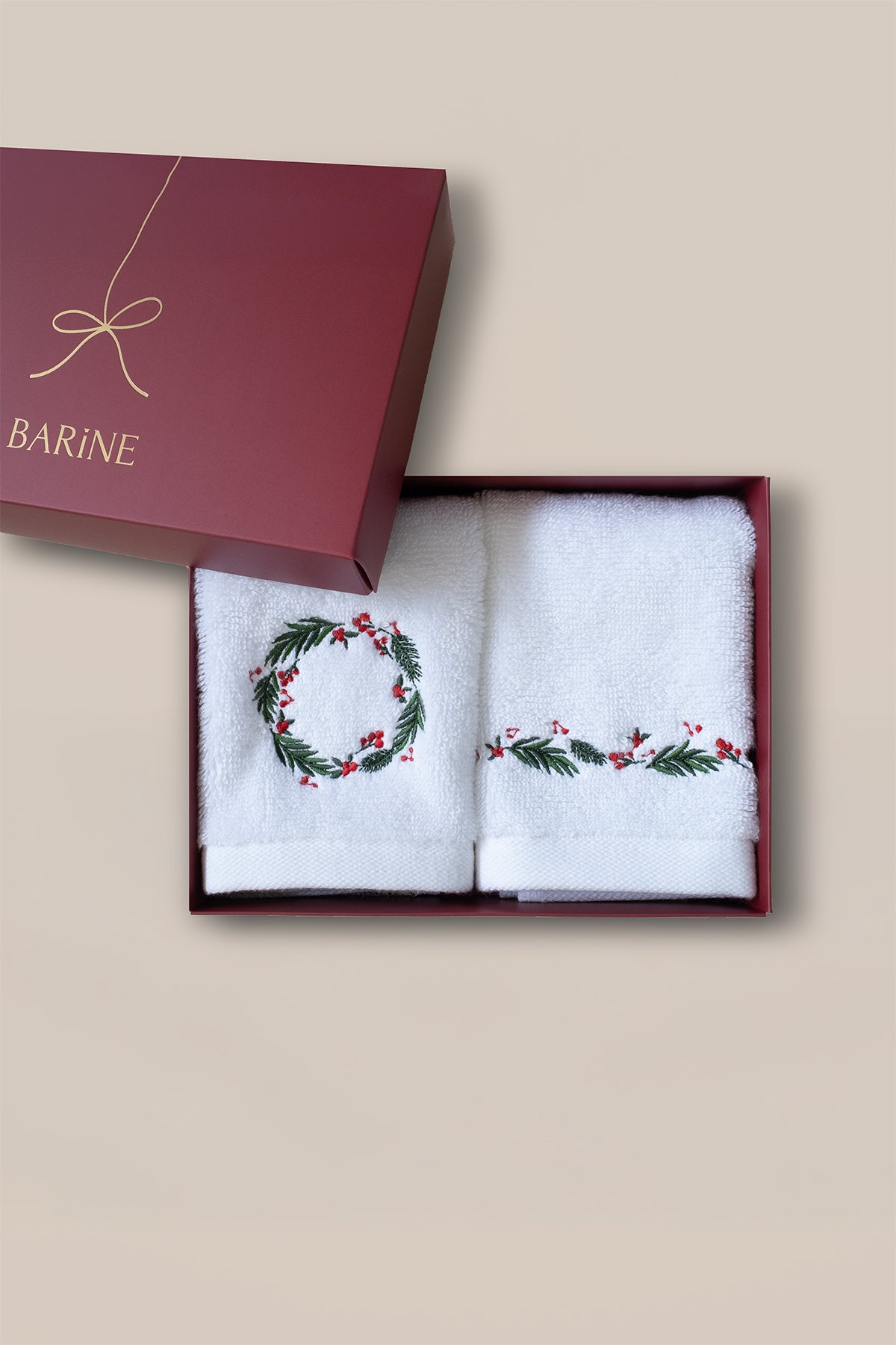 Berry Nakışlı Pamuk Bukle Havlu 2'li Set 600gr/m2