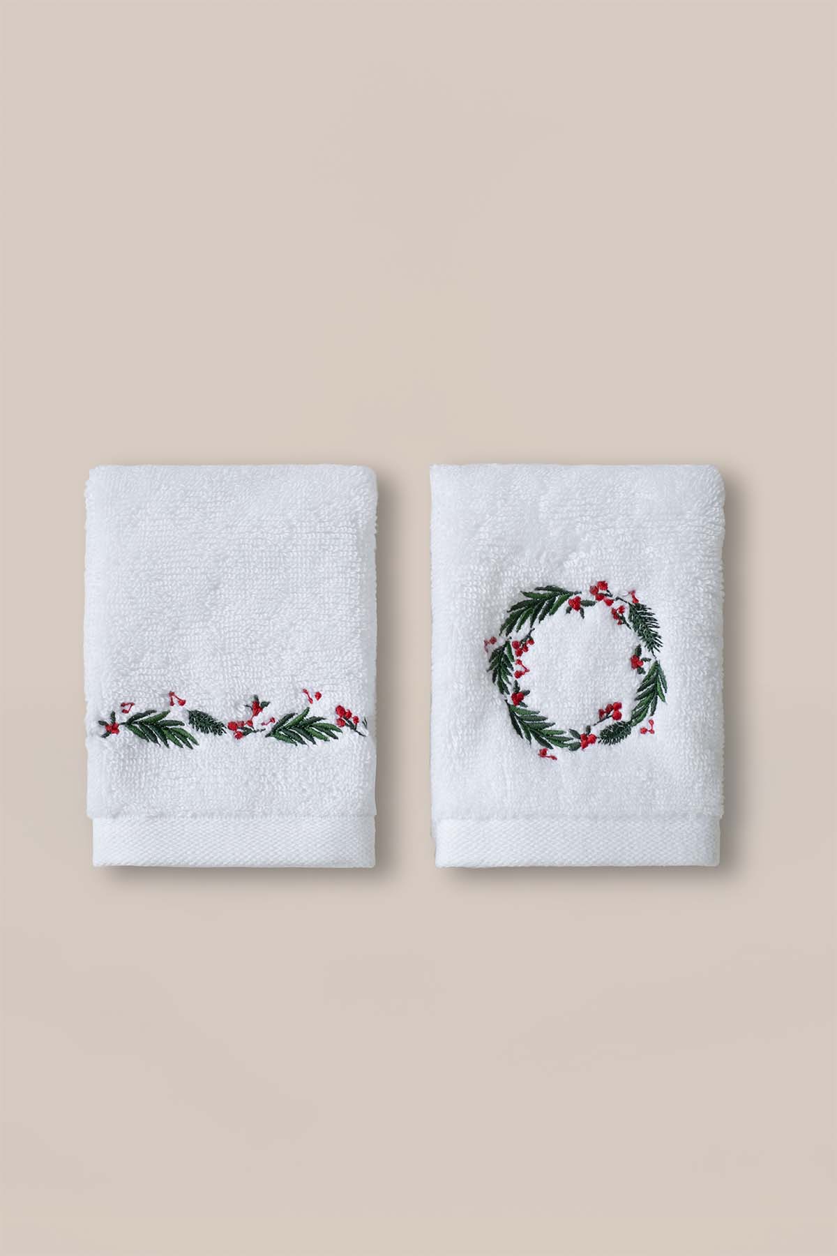 Berry Nakışlı Pamuk Bukle Havlu 2'li Set 600gr/m2
