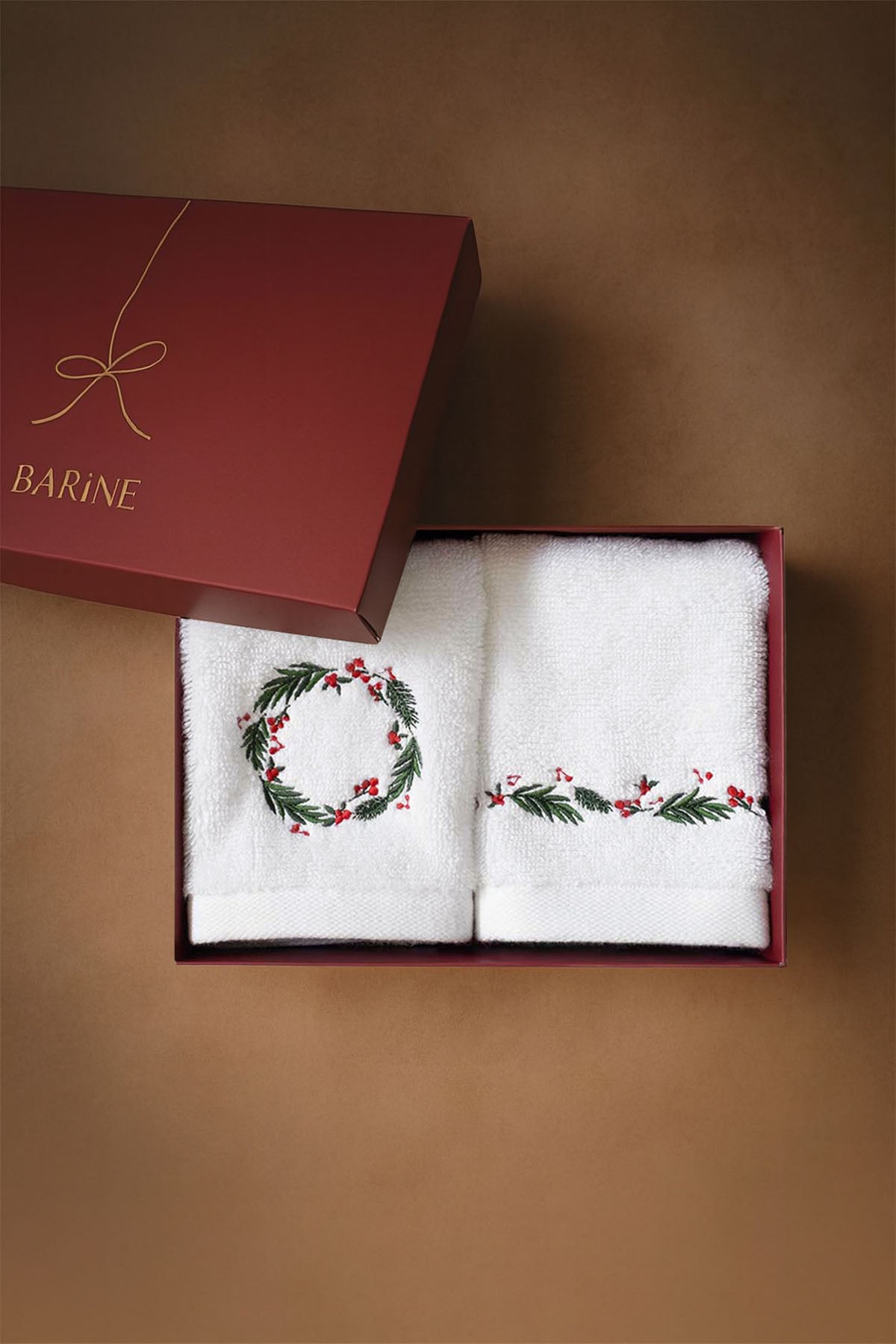 Berry Nakışlı Pamuk Bukle Havlu 2'li Set 600gr/m2