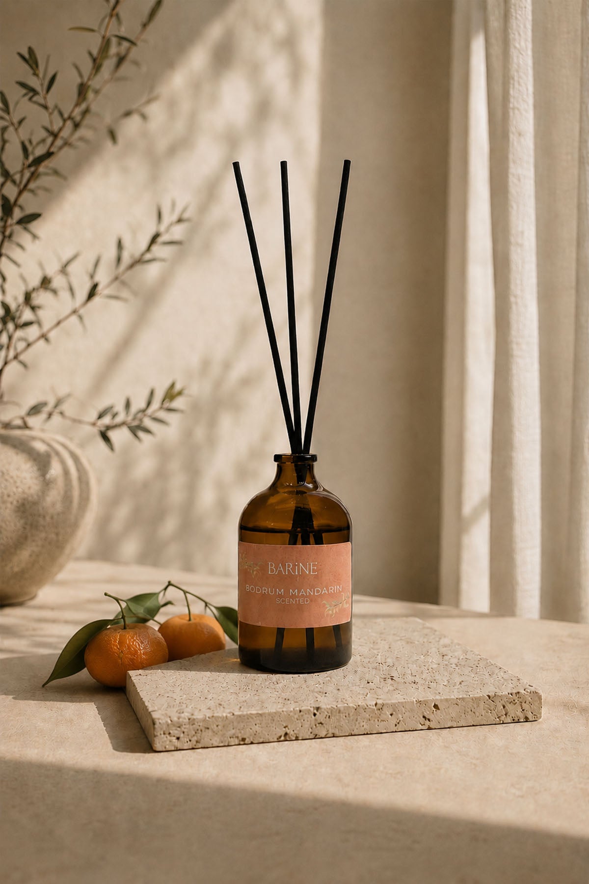 Bodrum Mandarin Kokulu Çubuklu Oda Kokusu 100 ml - Doğal Esanslı