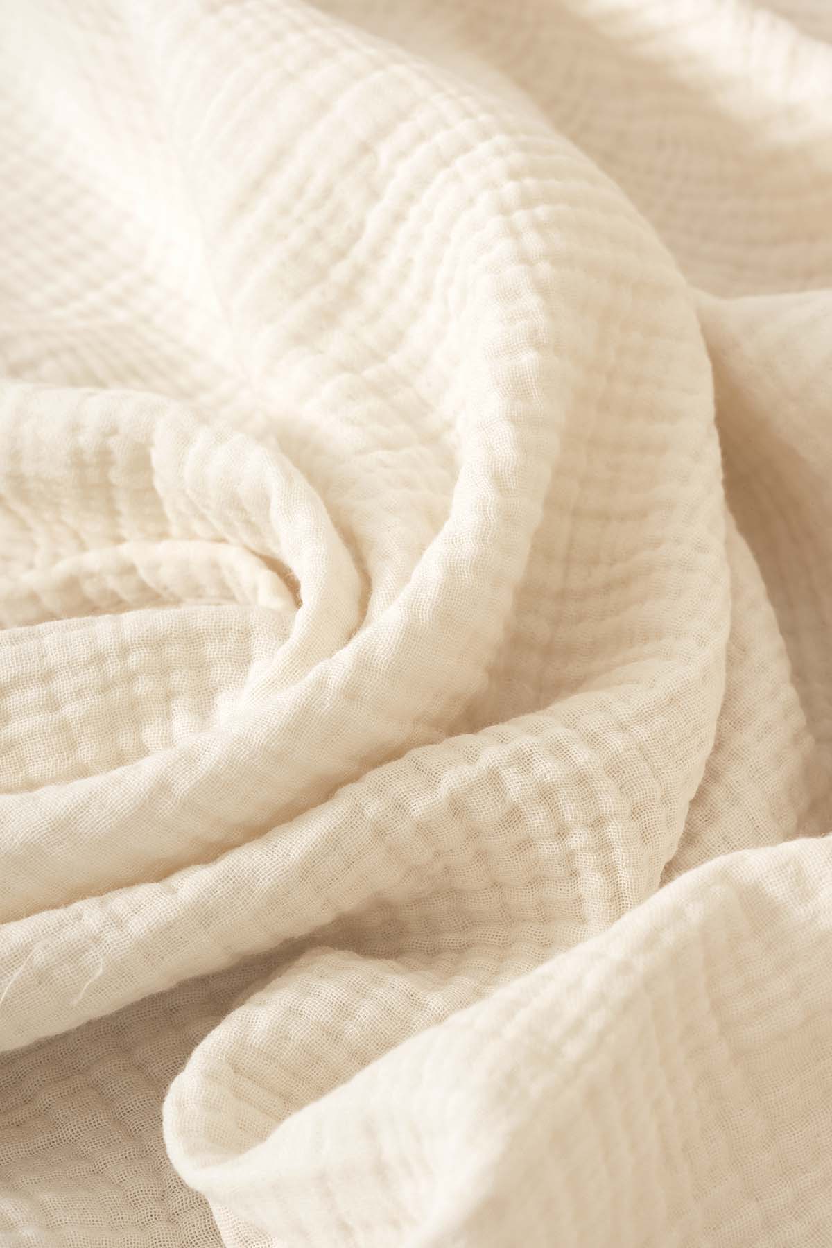 Cocoon Pamuk Muslin Bebek Battaniyesi Krem