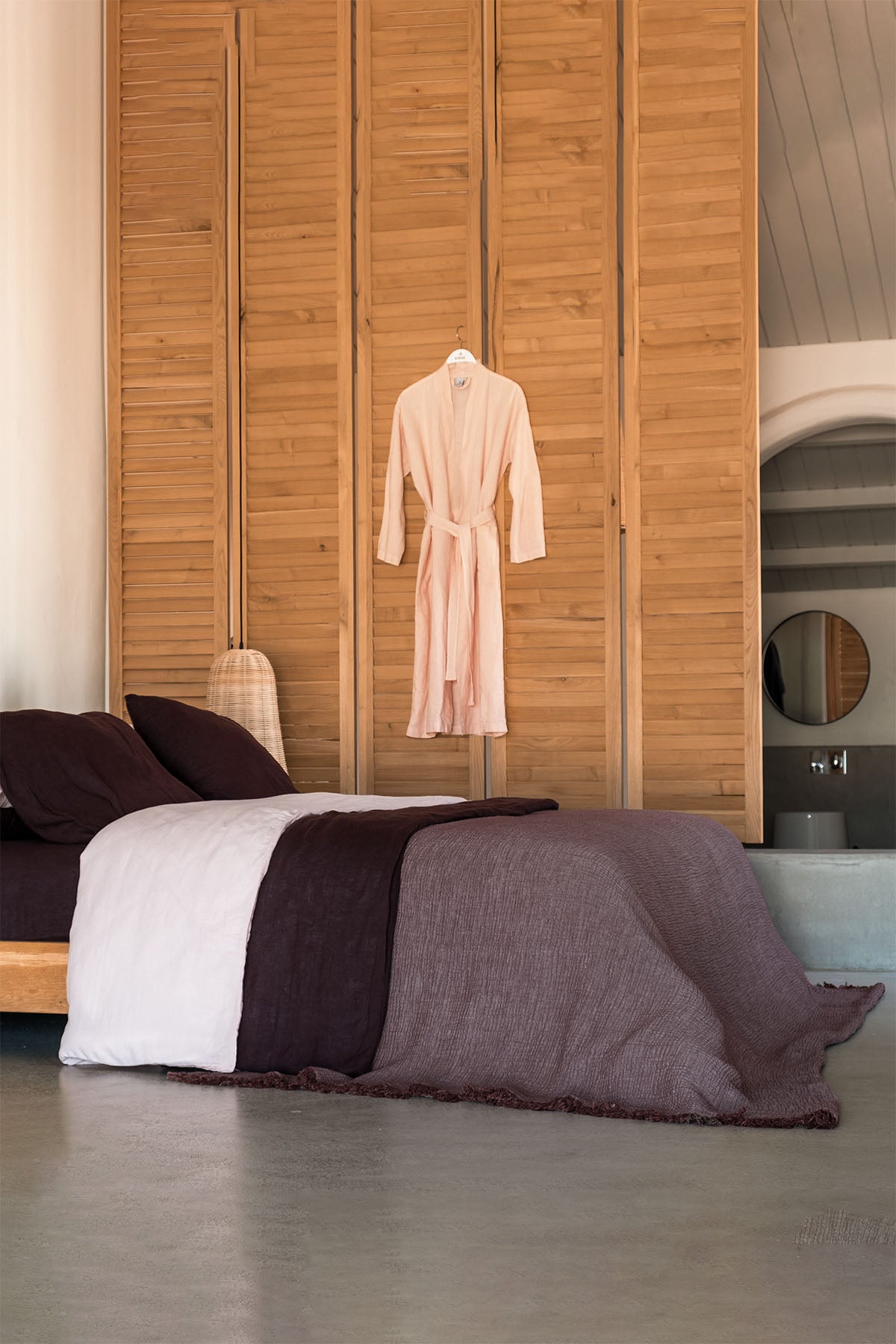 Cocoon 4 Katlı Müslin Yatak Örtüsü Bordo