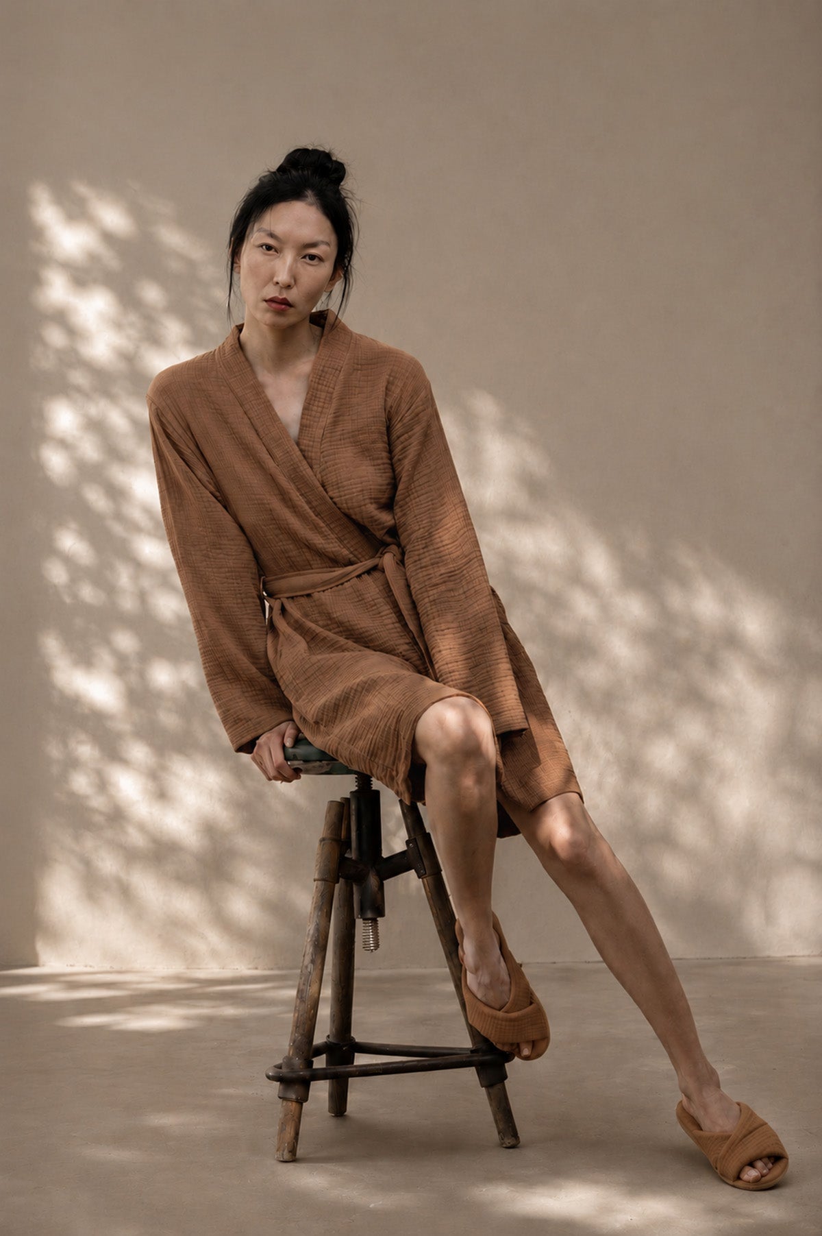 Cocoon Bathrobe Indian Tan