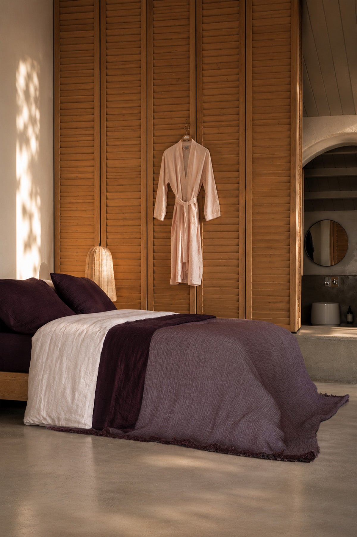 Cocoon 4 Katlı Müslin Yatak Örtüsü Bordo
