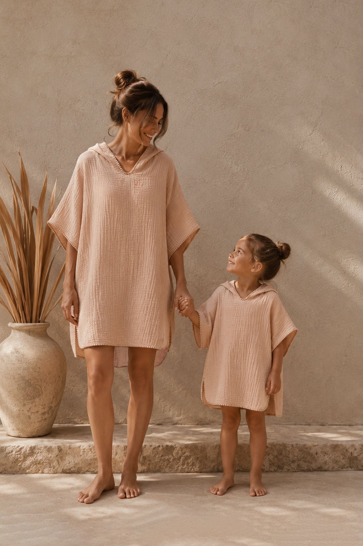 Cocoon Kids Poncho Tan-Coffe Mist