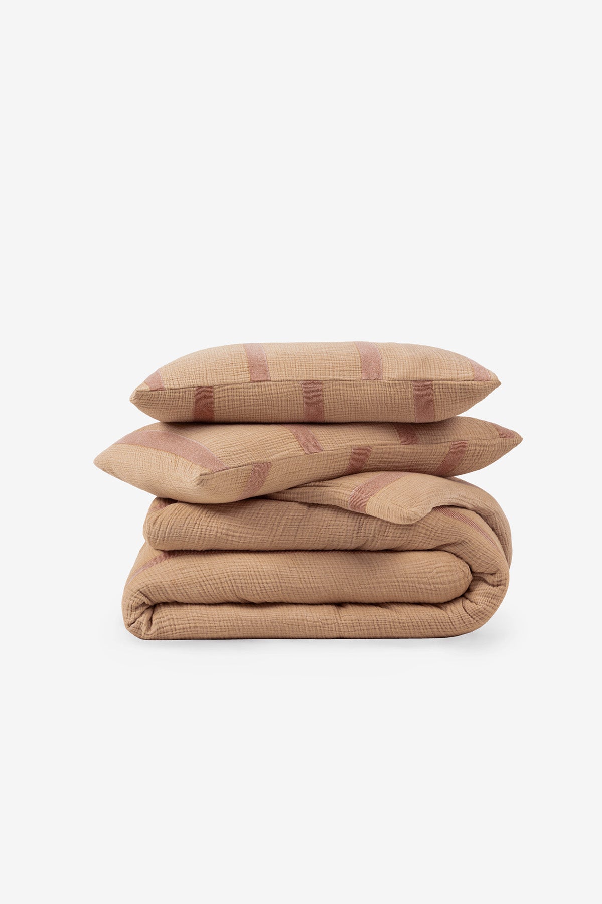 Corca Muslin Duvet Cover Brick-Yellow