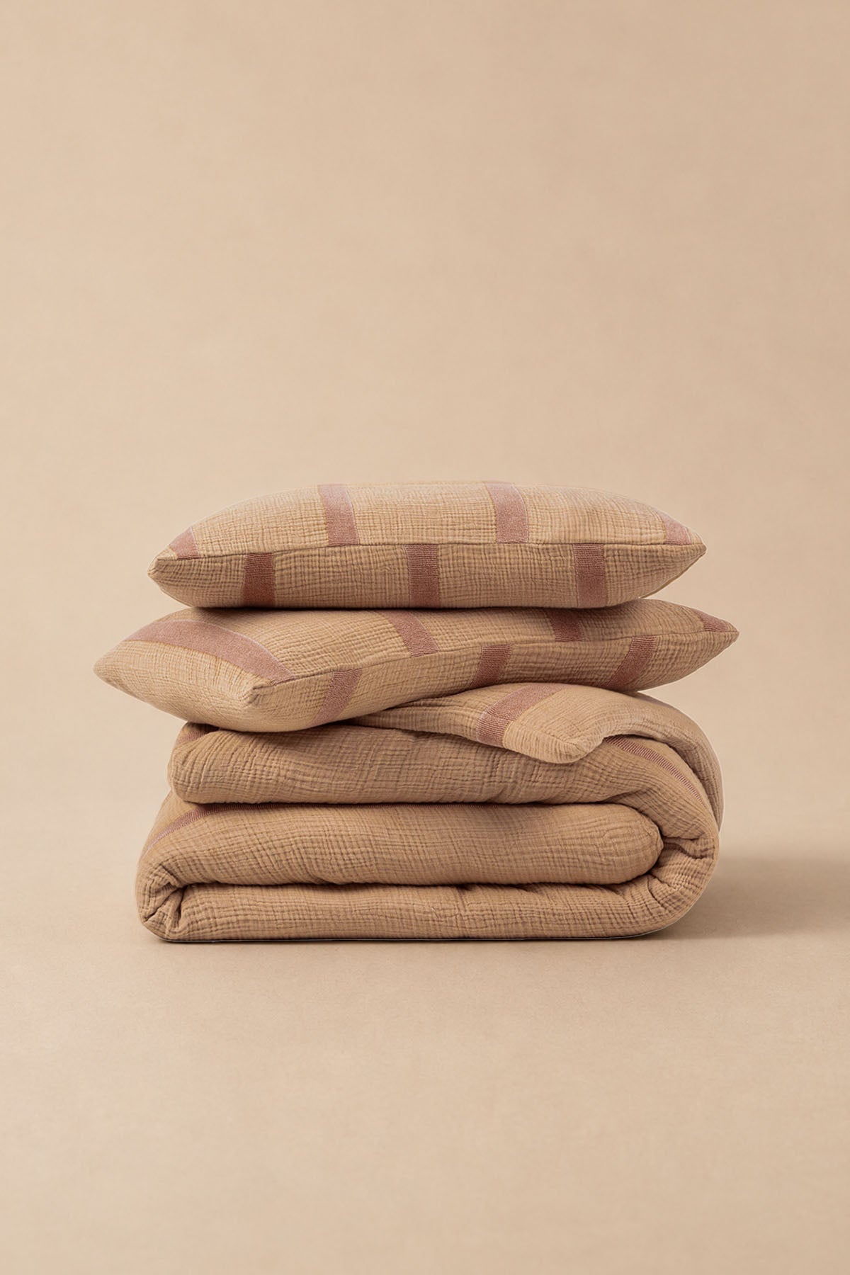Corca Muslin Duvet Cover Brick-Yellow