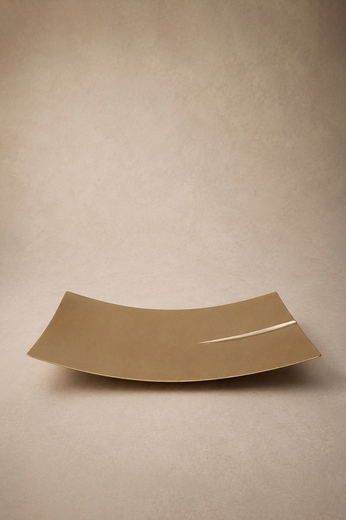 Doku Efektli Dikdörtgen Mat Metal Dekoratif Obje Gold 15x30 cm